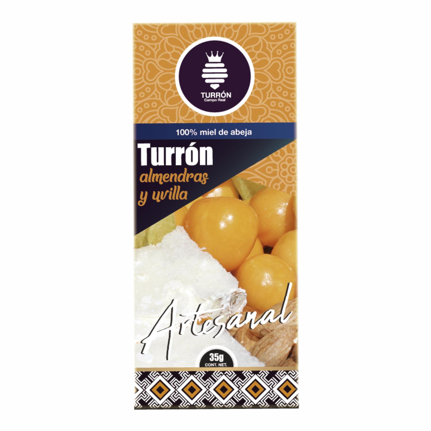 Turrón Con Almendra Y Uvilla CAMPO REAL 35 G