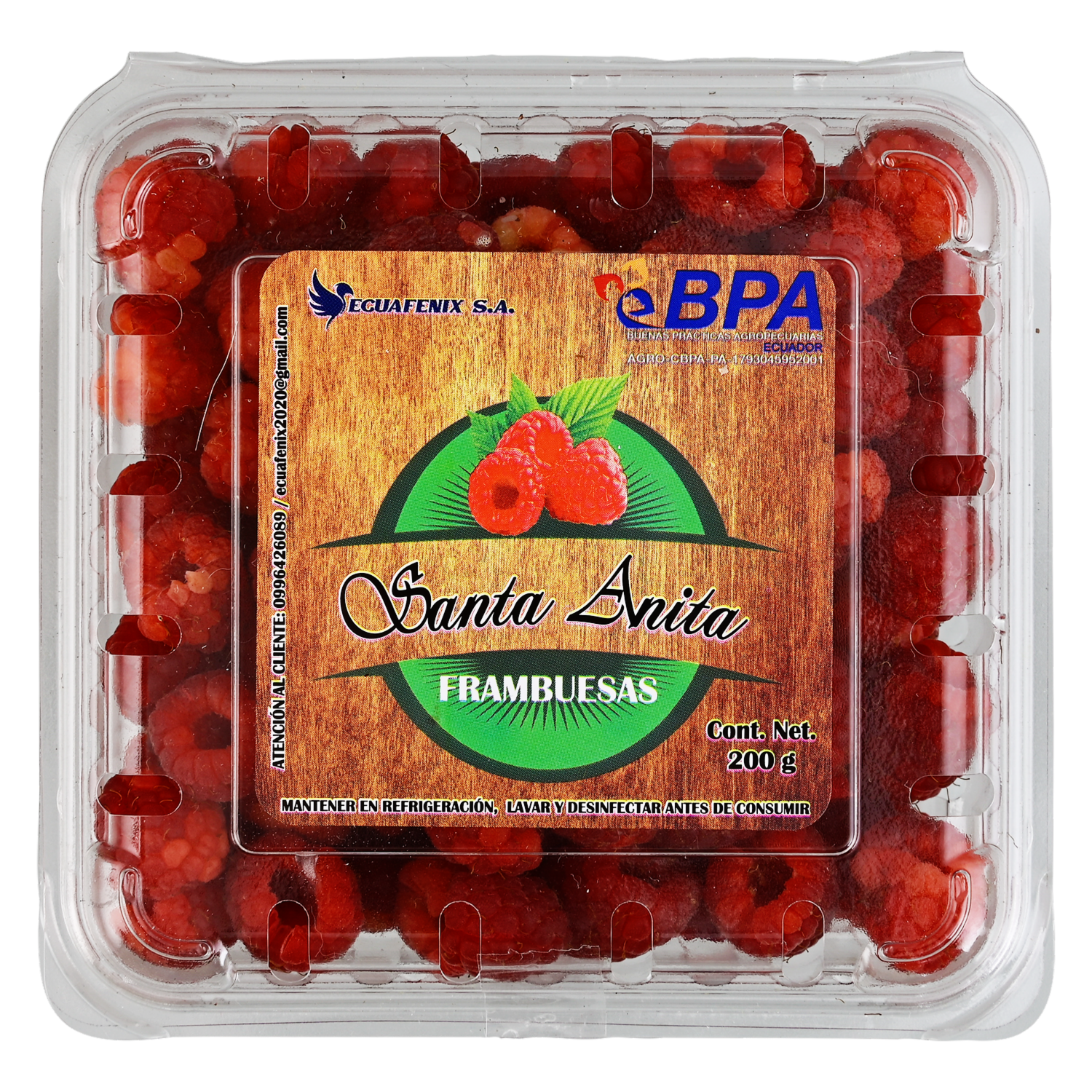Frambuesas Santa Anita CF GRANEL 200 g