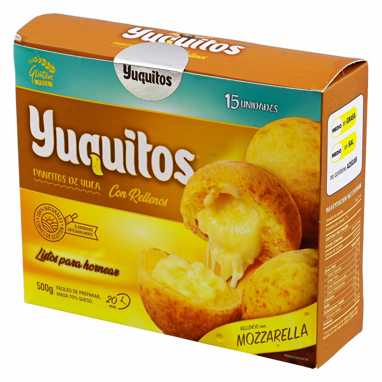 Pan De Yuca Con Relleno De Mozzarella YUQUITOS 500  G