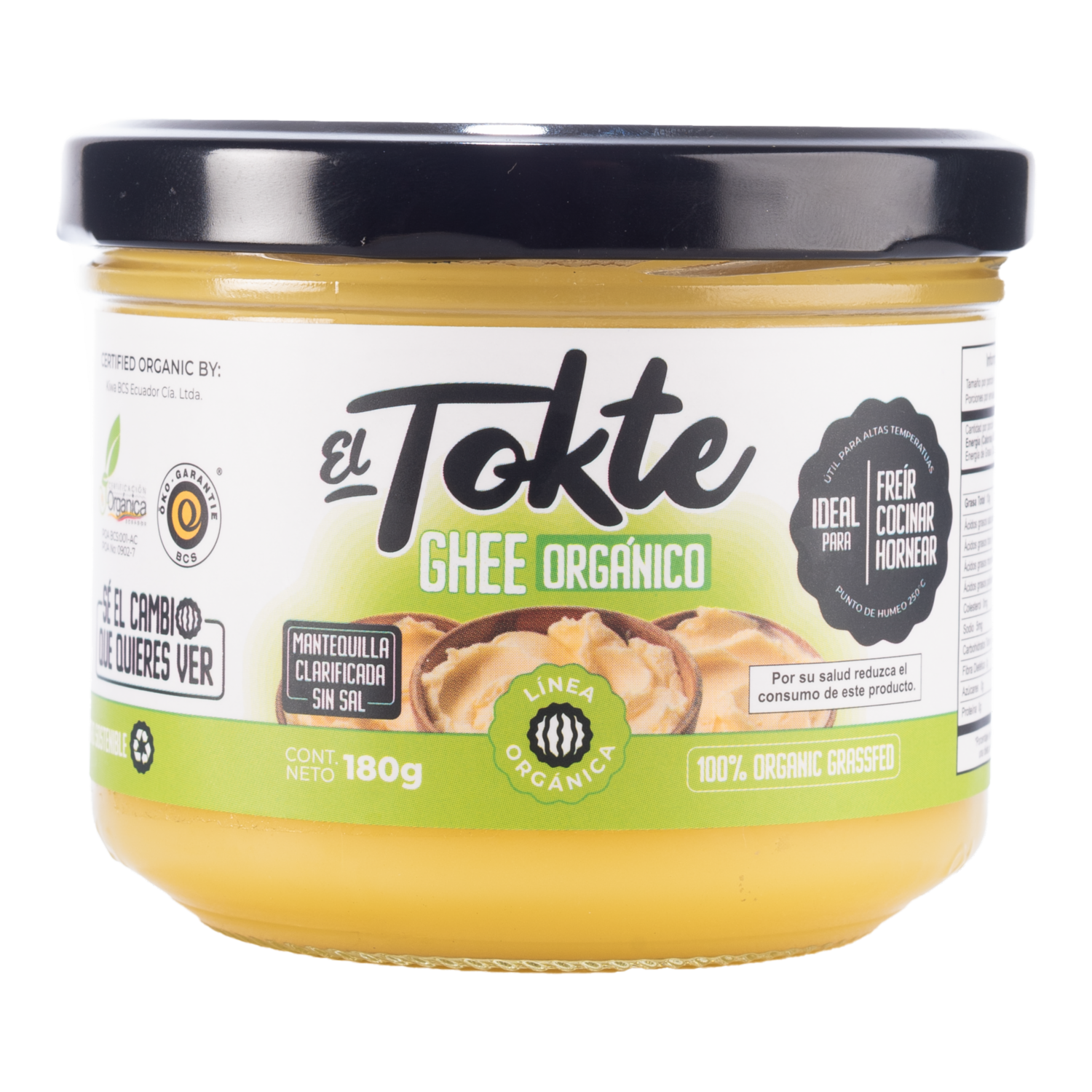 Ghee Orgánico Sin Sal EL TOKTE 180 G