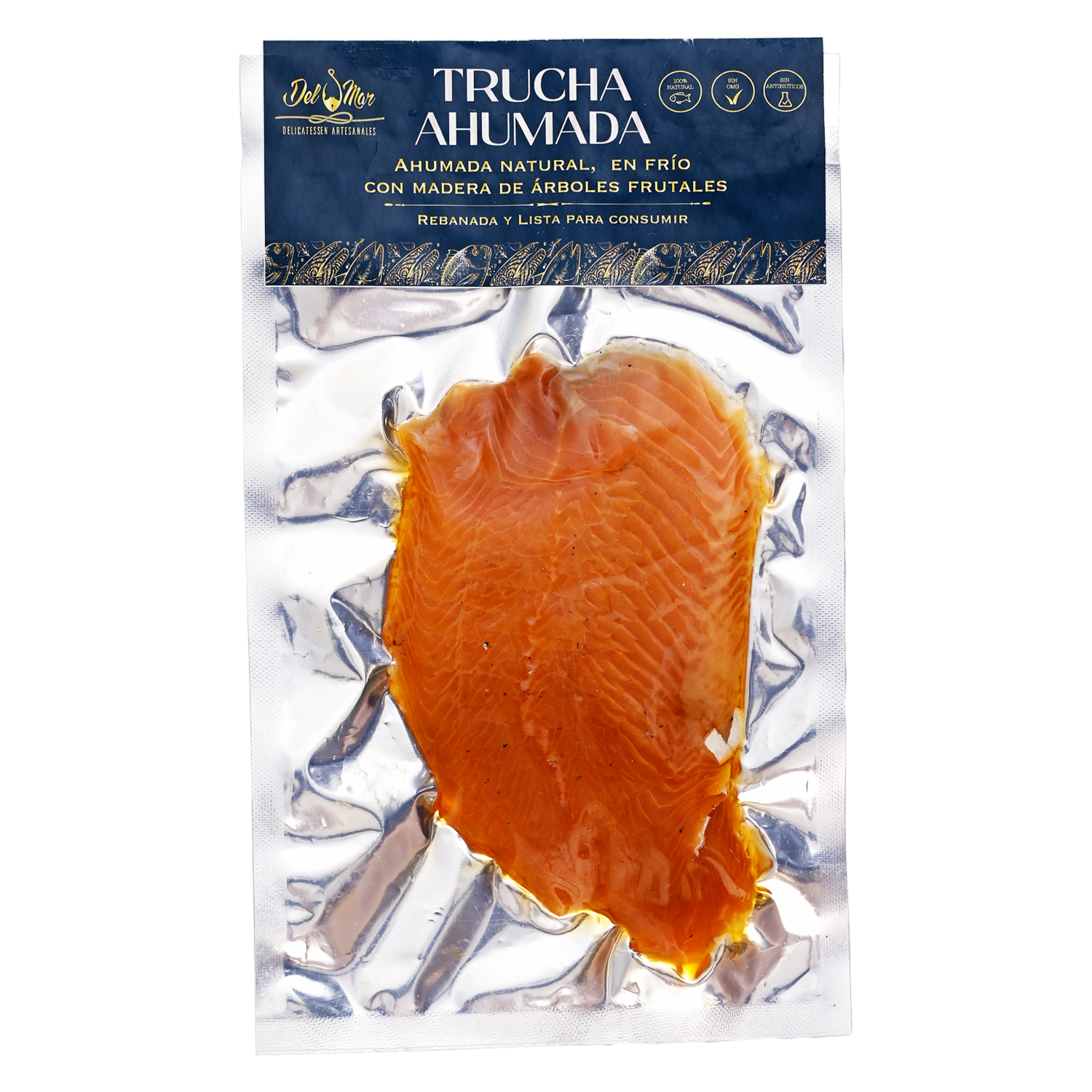 Trucha Ahumada Con Madera De Arboles Frutales DEL MAR 100  G