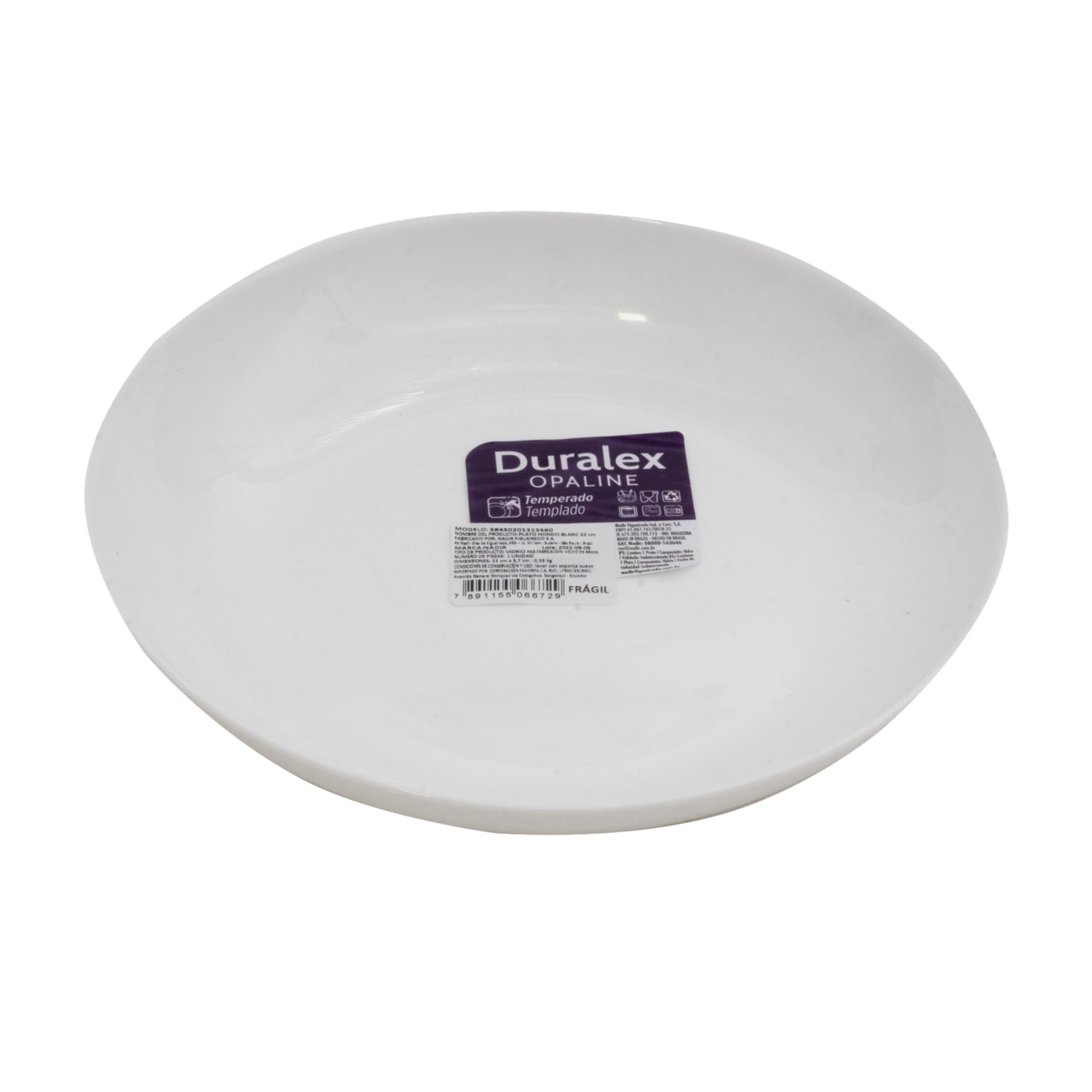 Plato Hondo Color Blanco NADIR Unidad