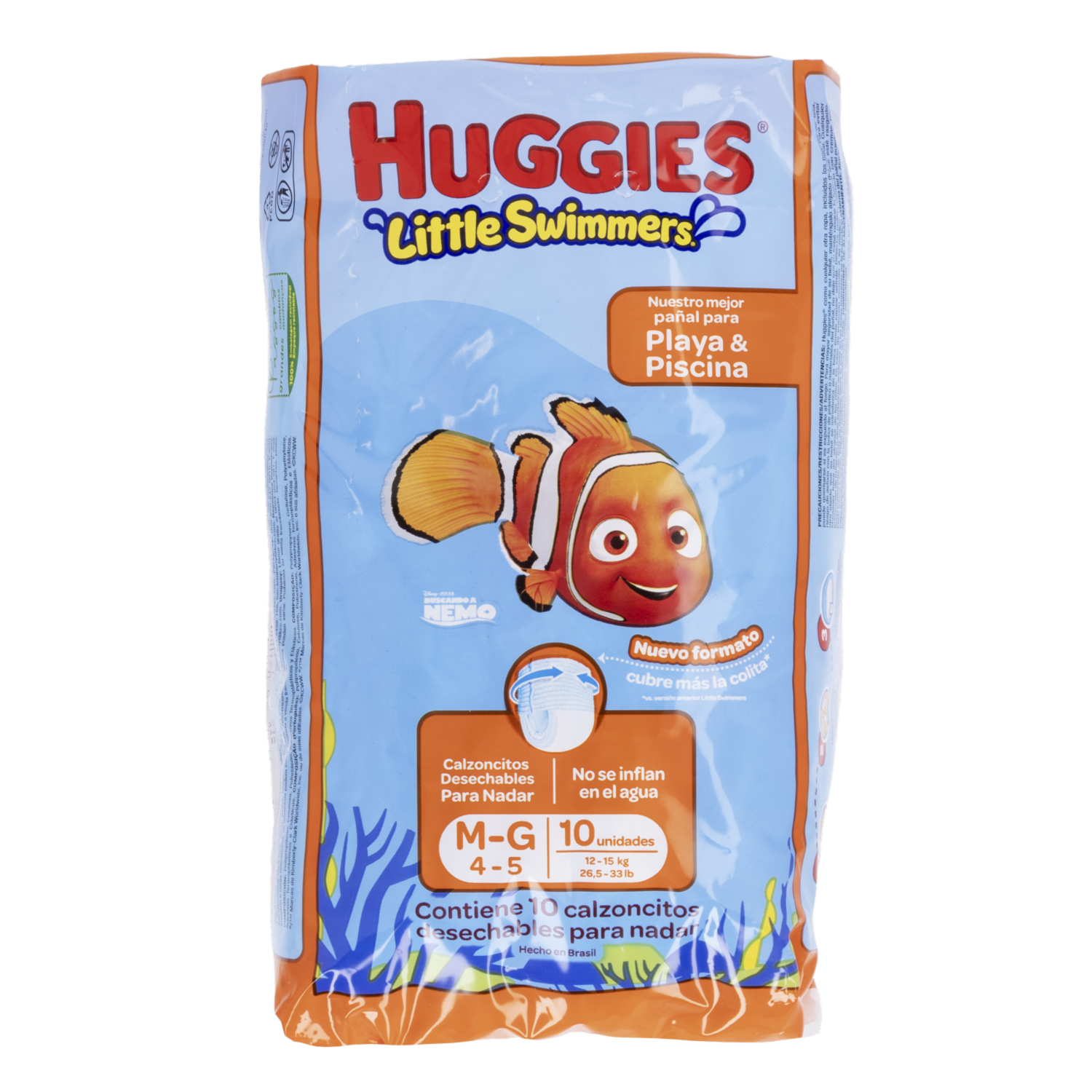 Pañales Para Piscina Diseño Nemo M-G Etapa 4-5 HUGGIES X 10 Uds