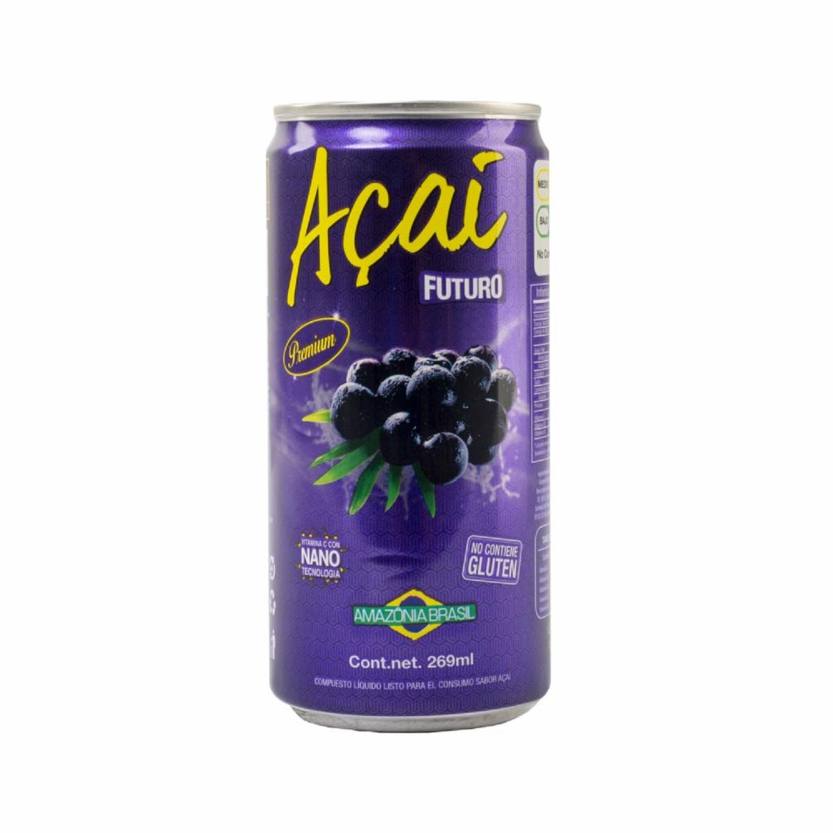 Bebida Energizante De Acaí Con Gas Sin Gluten ACAÍ Lata 269 Ml