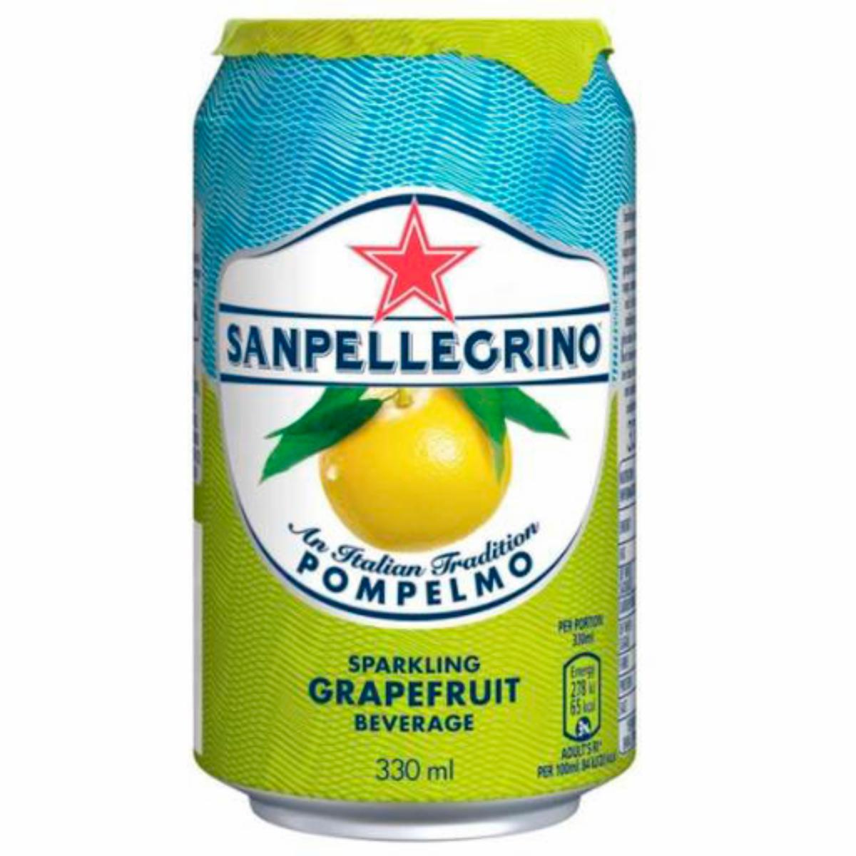 Agua Mineral Saborizada Sabor A Toronja Pompelmo S.PELLEGRINO 330 Ml