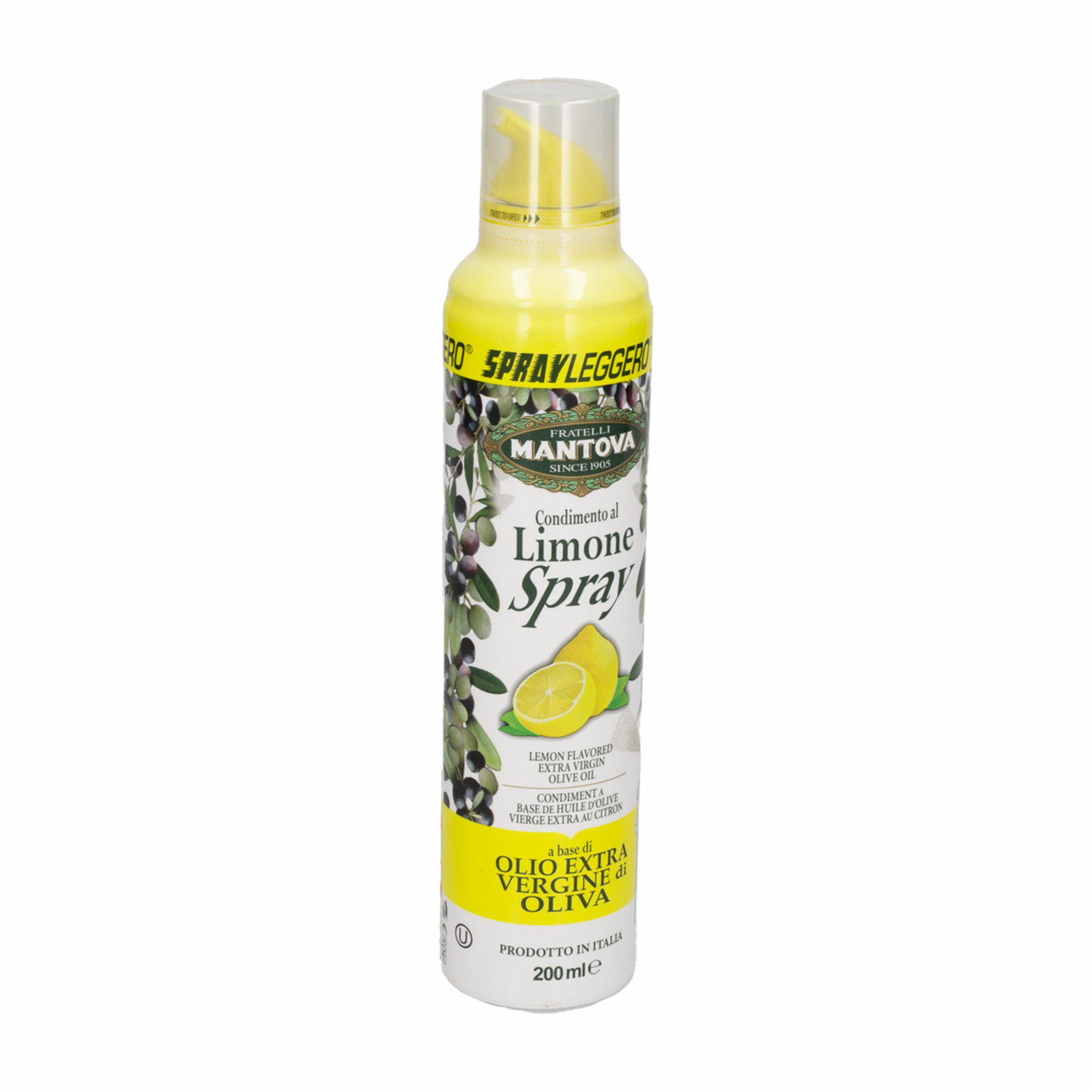 Aceite De Oliva Extra Virgen Con Limón En Spray MANTOVA 200 ml