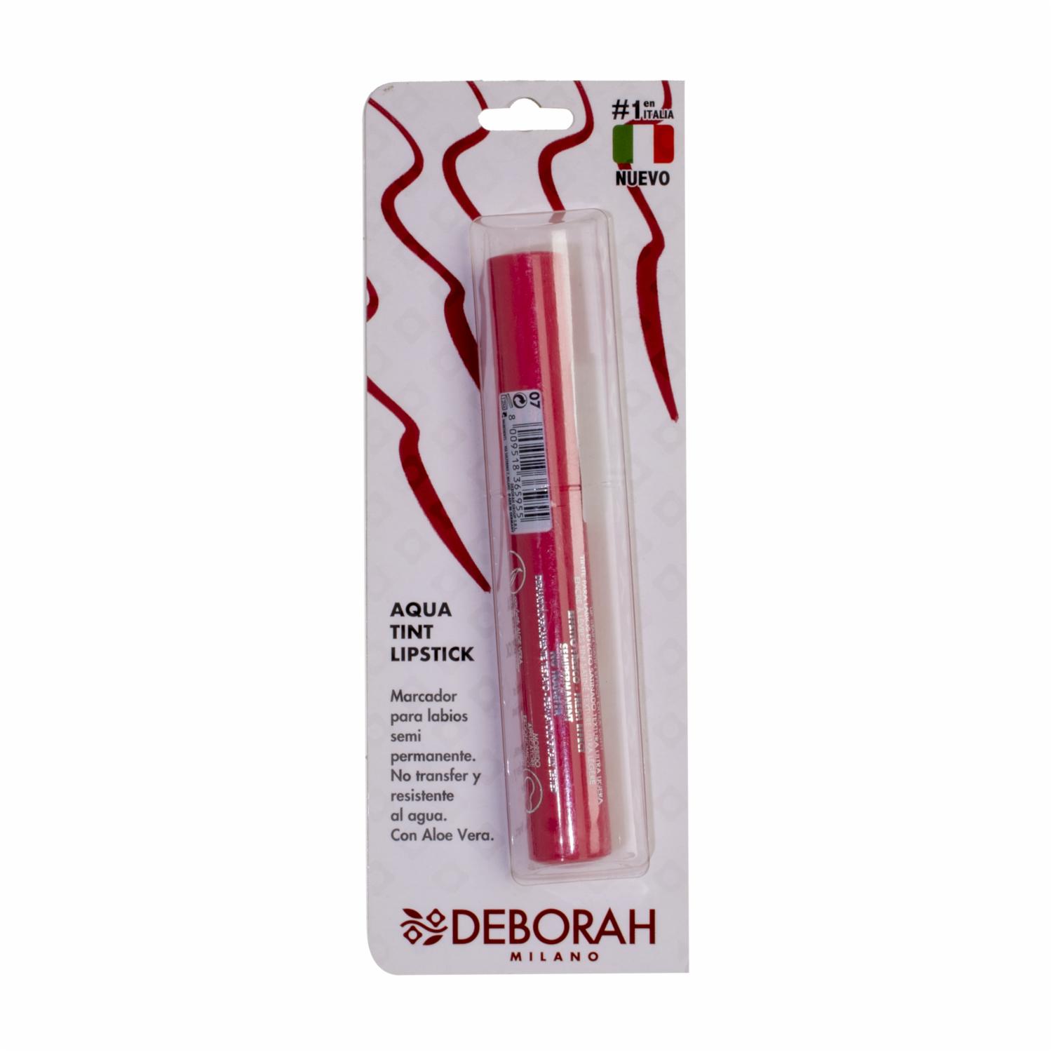 Tinta De Labios Aqua Coral Red 07 DEBORAH MILANO 2,5 G