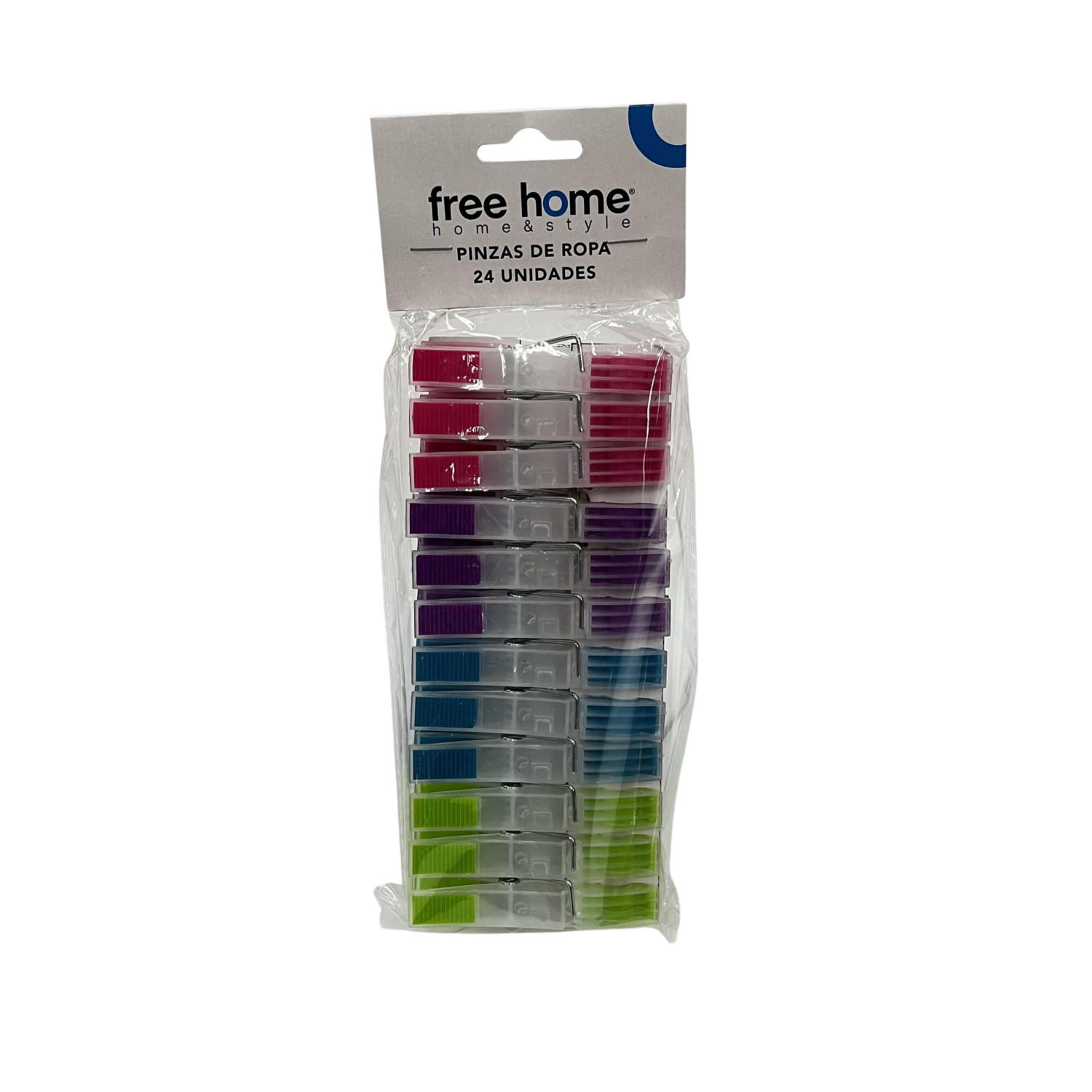 Pinza Para Ropa Delgadas Colores Ergo FREE HOME Unidad