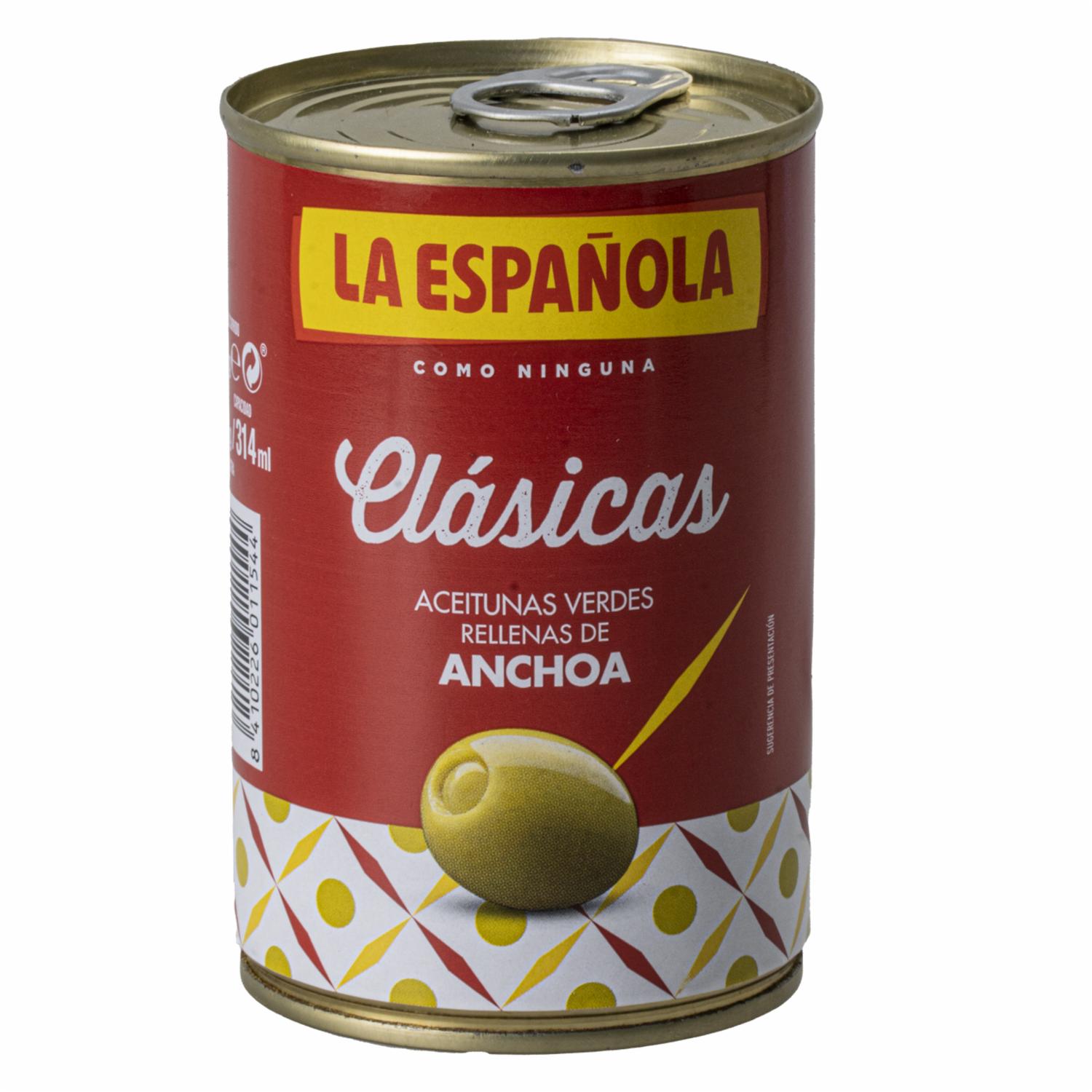 Aceitunas Rellenas De Anchoas LA ESPAÑOLA 300 G