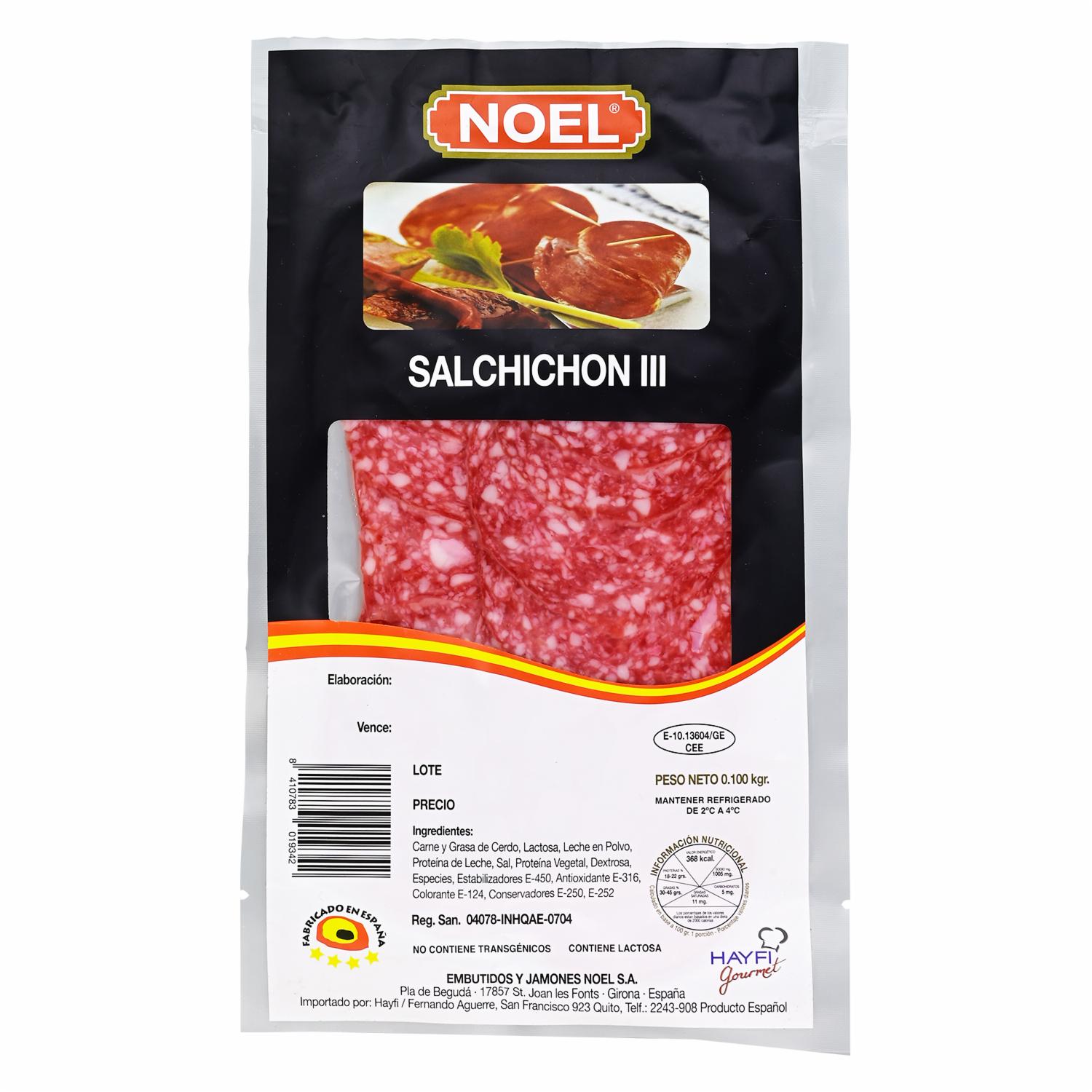 Salchichón Feteado III NOEL 100 G