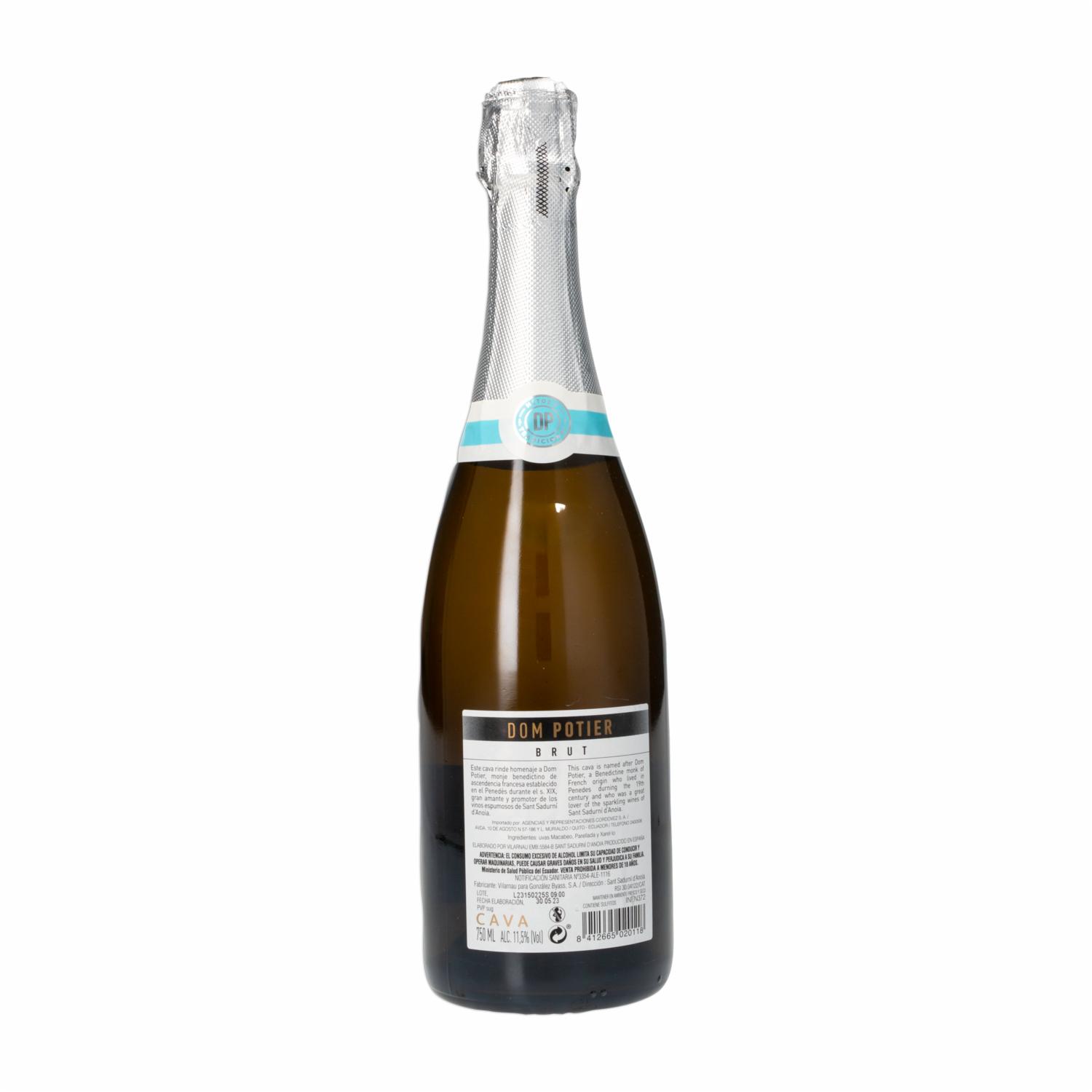 Vino Espumante Brut Cava Dom Potier 750 Ml