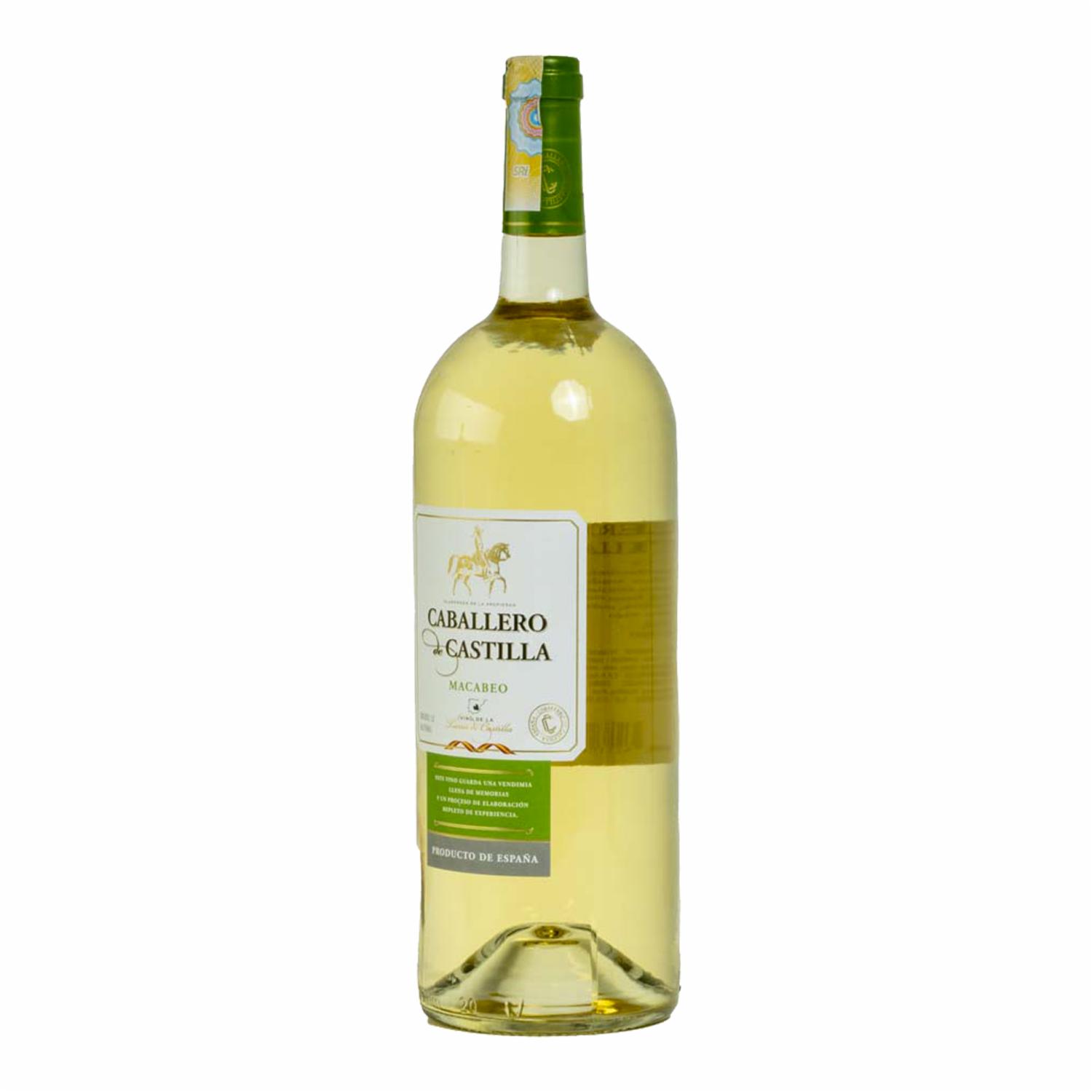 Vino Blanco Blanco Macabeo Caballero De Castilla 1500 Ml