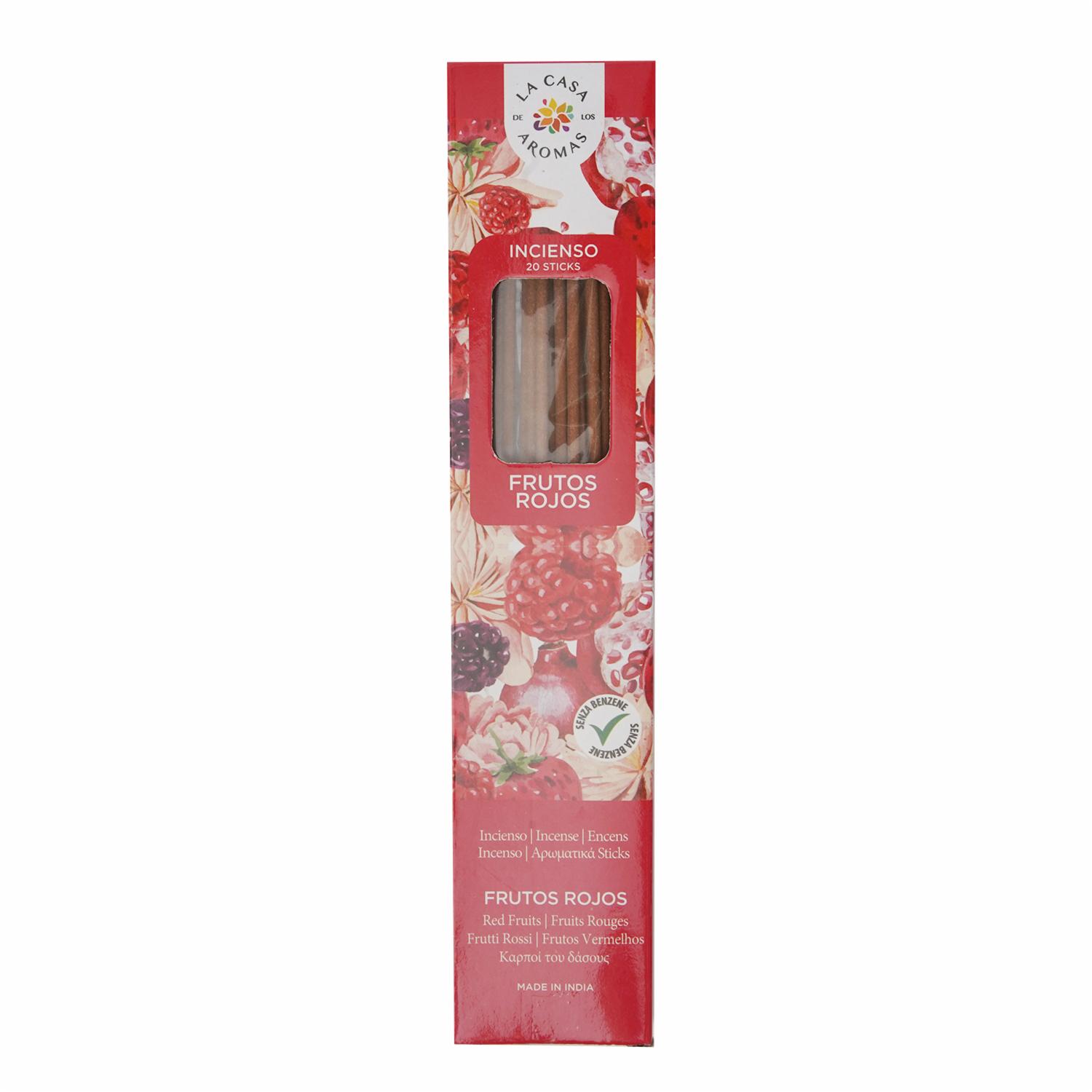 Desodorante Ambiental En Incienso Fragancia Frutos Rojos LA CASA DE LOS AROMAS X 20 Uds