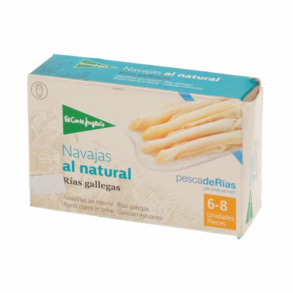 Navajas Al Natural EL CORTE INGLÉS 111 g