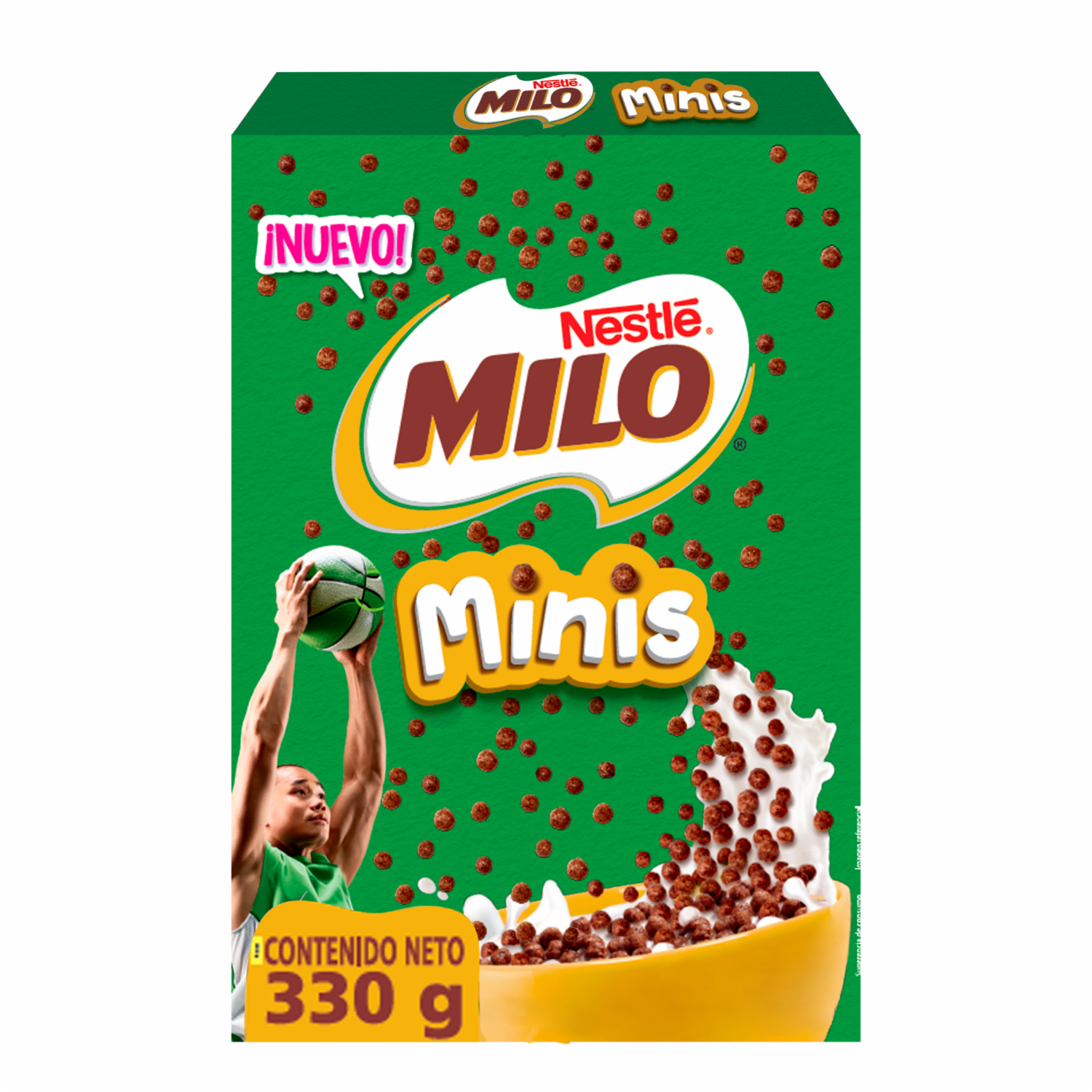 Cereal En Hojuelas En Forma De Bolitas Sabor Chocolate MILO 330 G