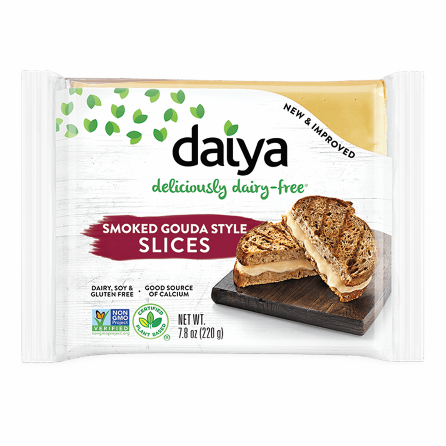 Queso Gouda Ahumado Vegano Rebanado DAIYA 220 G