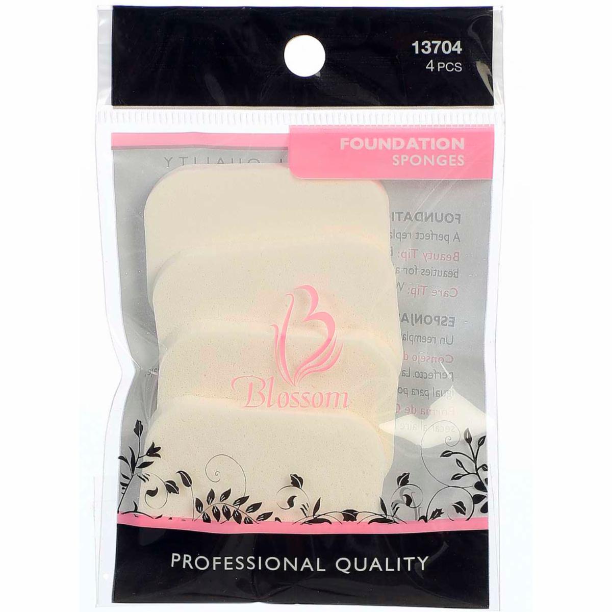 Esponja De Maquillaje Rectangular BLOSSOM 4 Uds