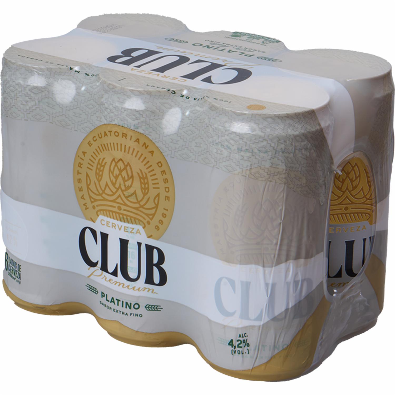 Cerveza Platino En Lata CLUB 6X269 Ml