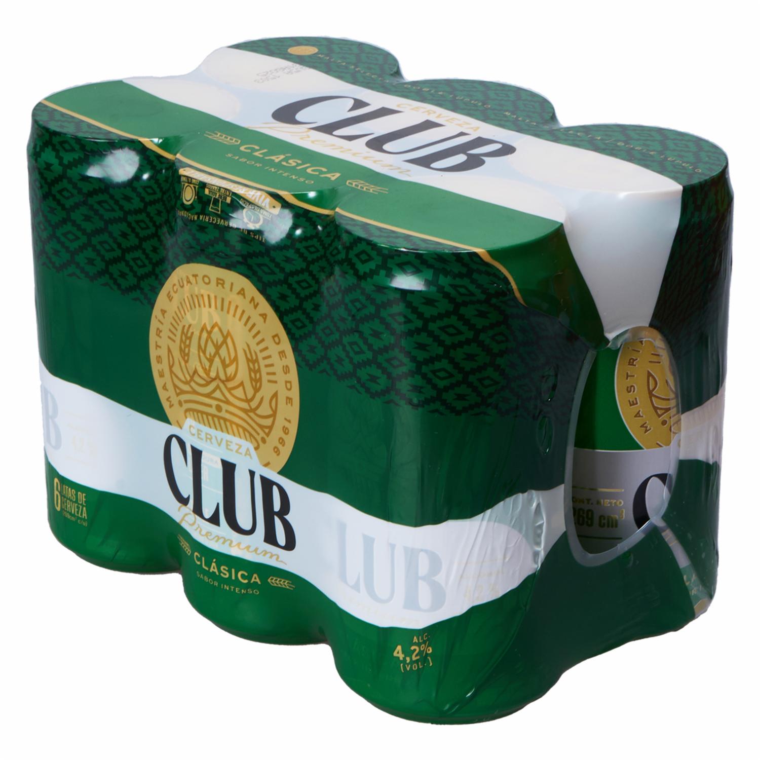 Cerveza Clasica En Lata CLUB 6X269 Ml