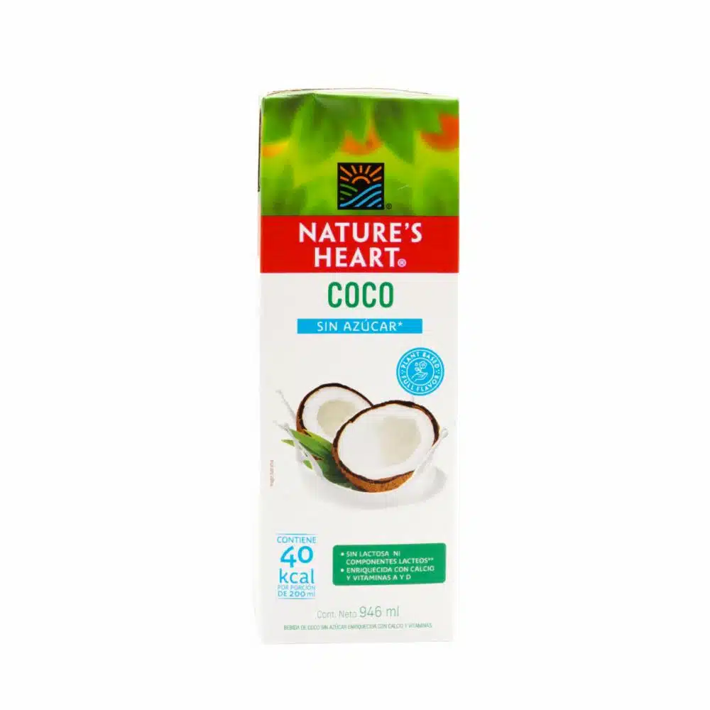 Bebida De Coco Sin Azúcar Natures Heart 946 Ml