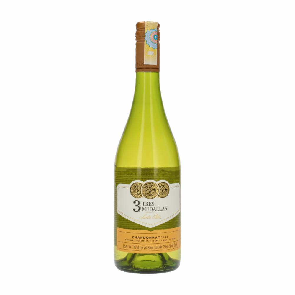 Vino Blanco Chardonnay Tres Medallas 750 Ml