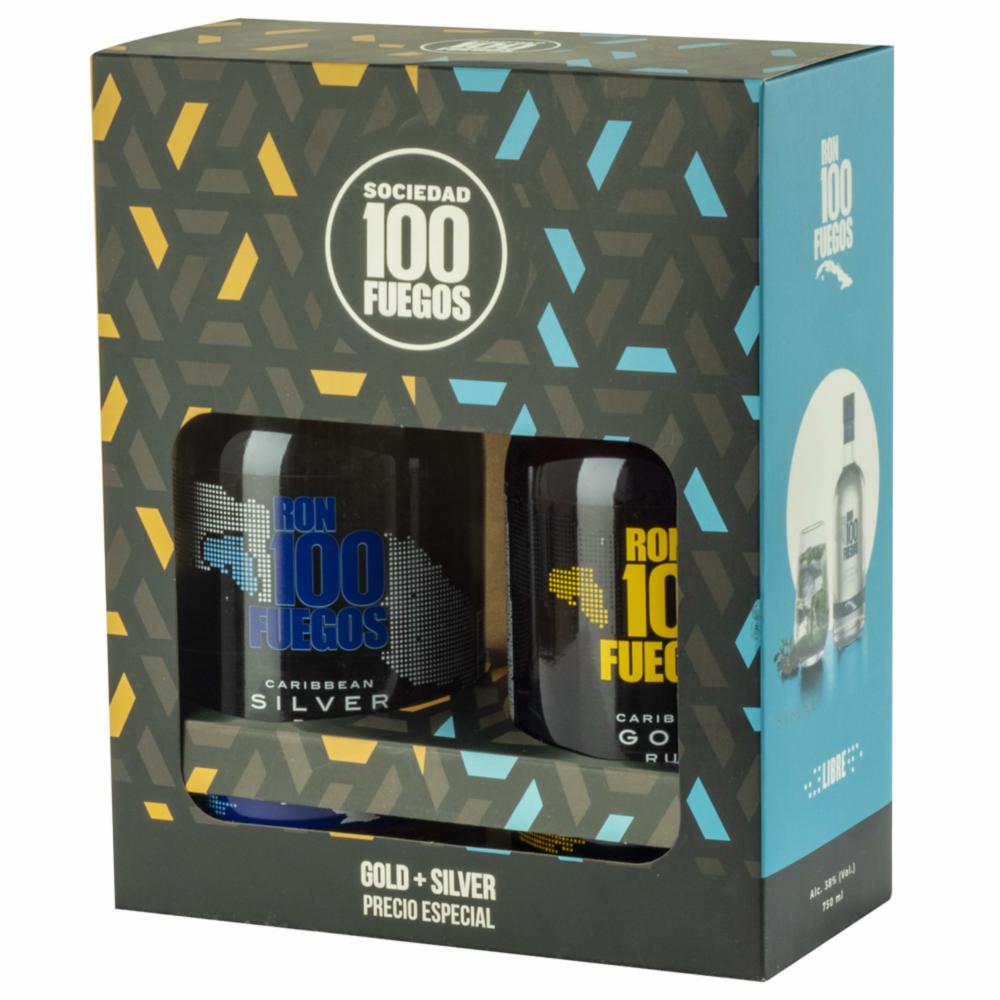 Pack Ron + Ron Gold 100 Fuegos 2 X 750 Ml