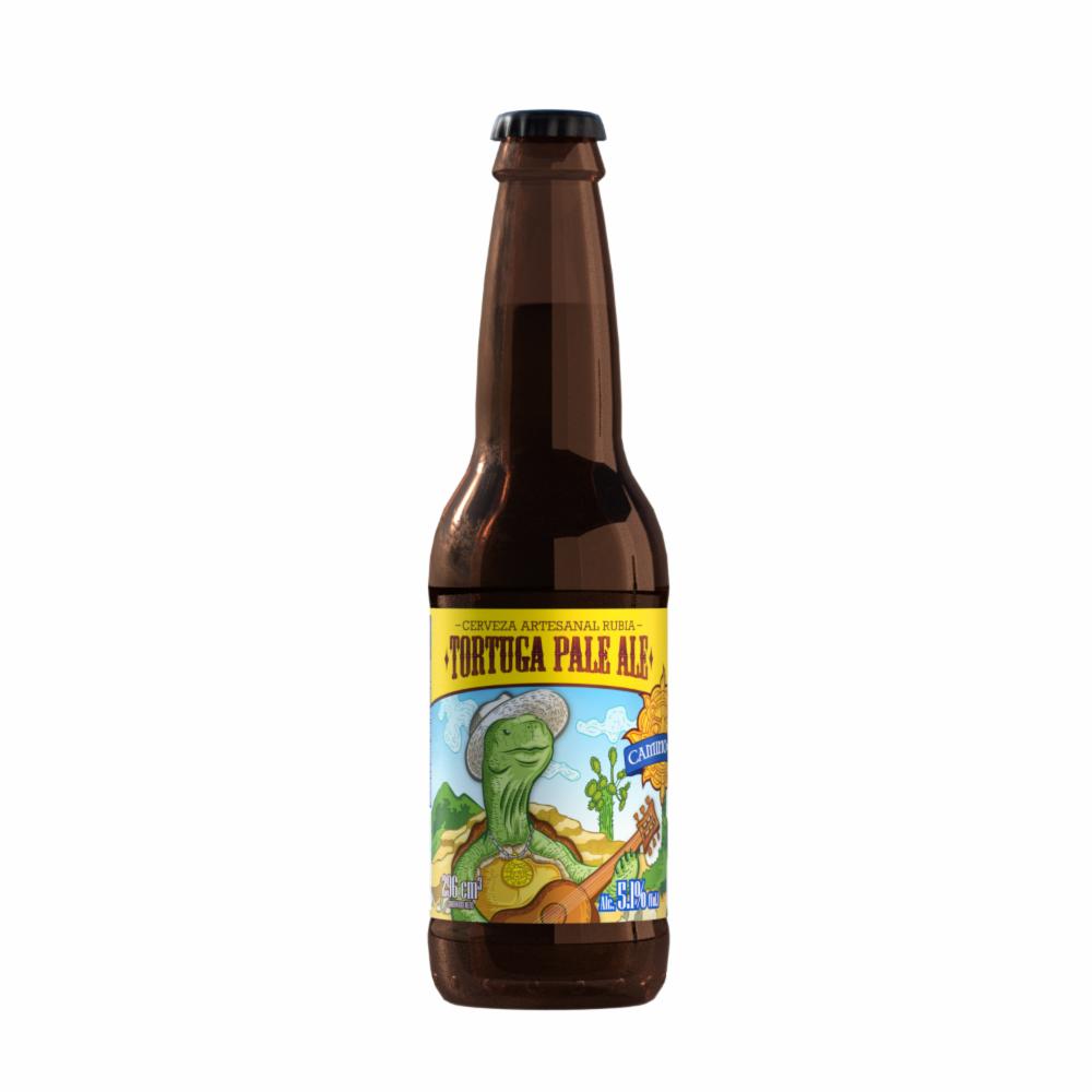 Cerveza Artesanal Rubia Tortuga Pale Ale 5.1% Vol. Alc. Camino Del Sol Botella 296 Cc