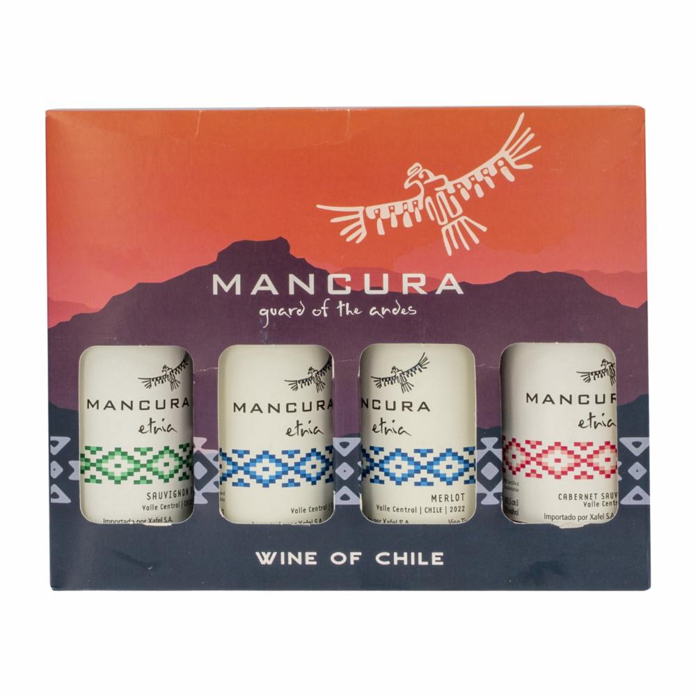 Vino Tinto Etnia Mix Mancura Pack 4 X 187 Ml