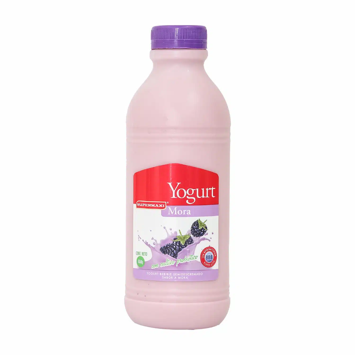 Yogurt Semidescremado Bebible Sabor A Mora Supermaxi 950 G