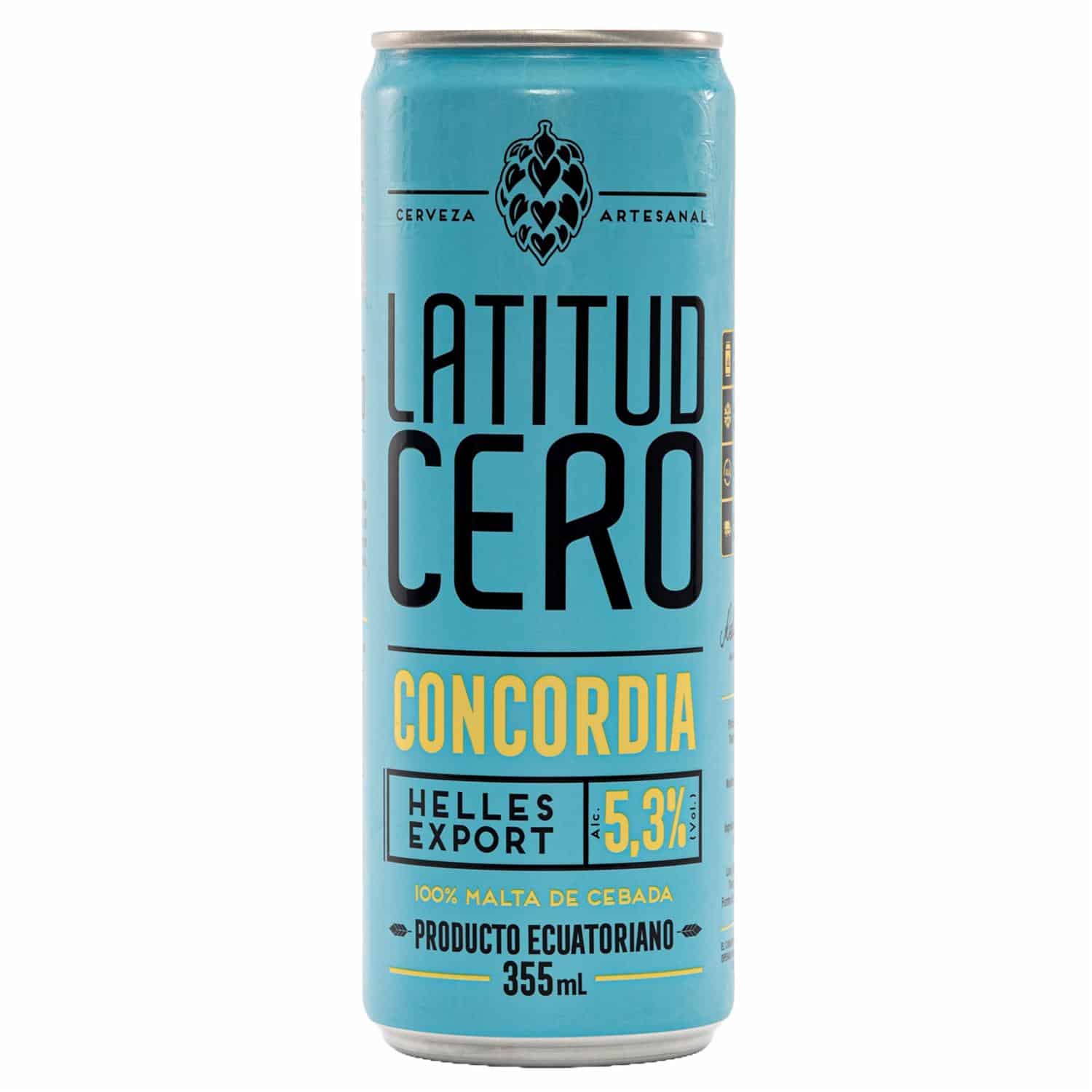 Cerveza Concordia En Lata Latitud Cero 355 Ml