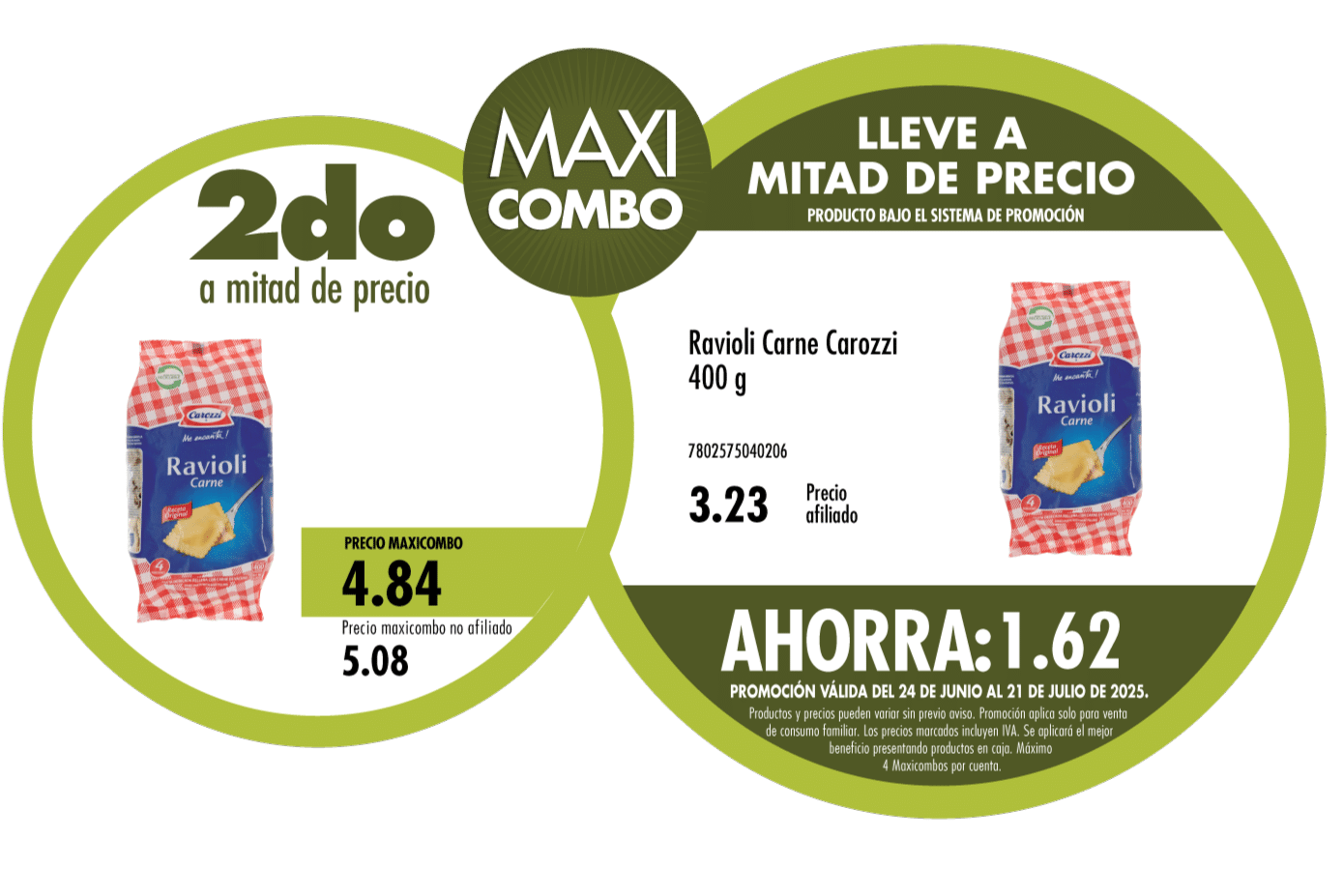 Maxicombo mitad de precio 2