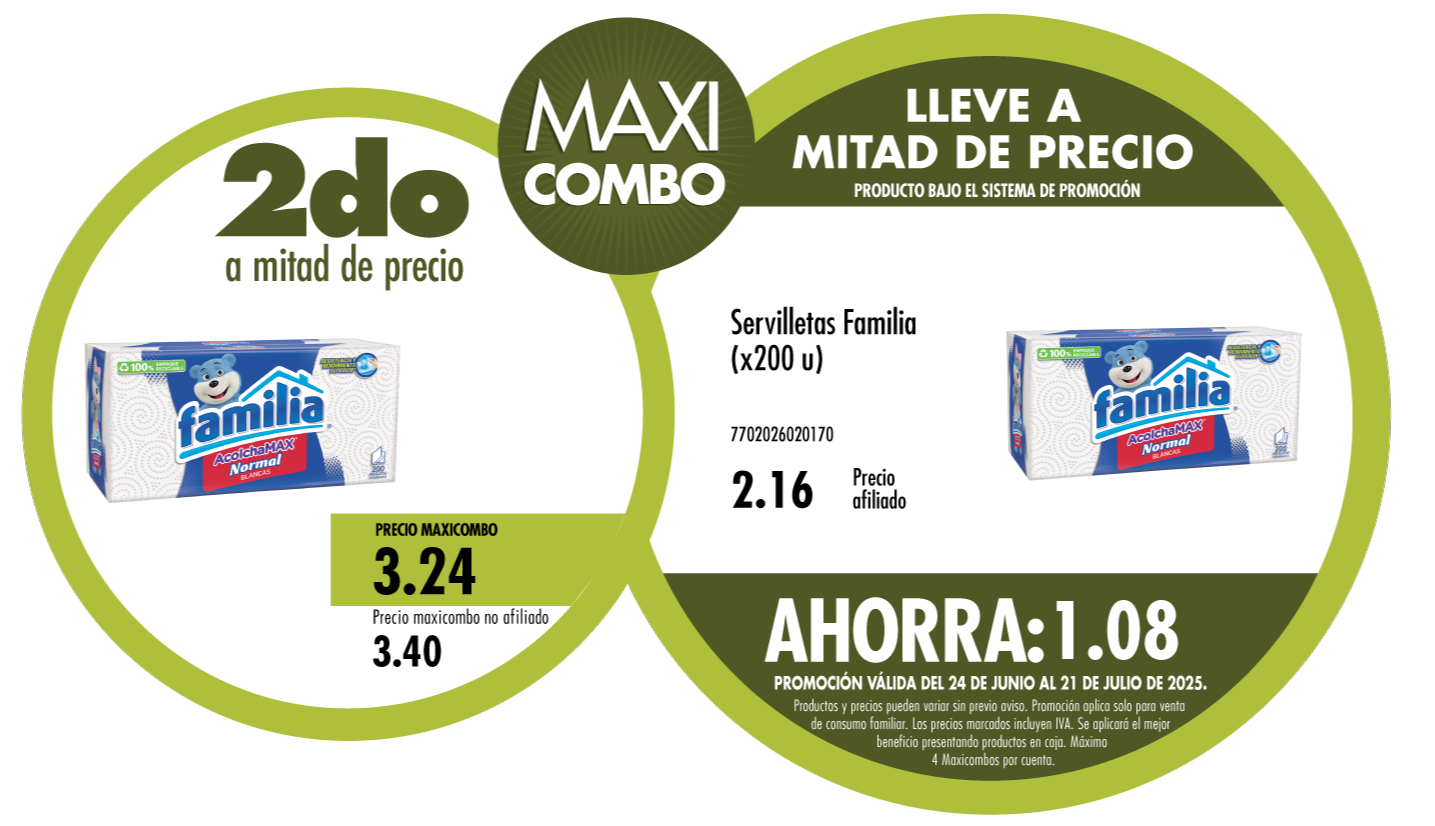 Maxicombo mitad de precio 29