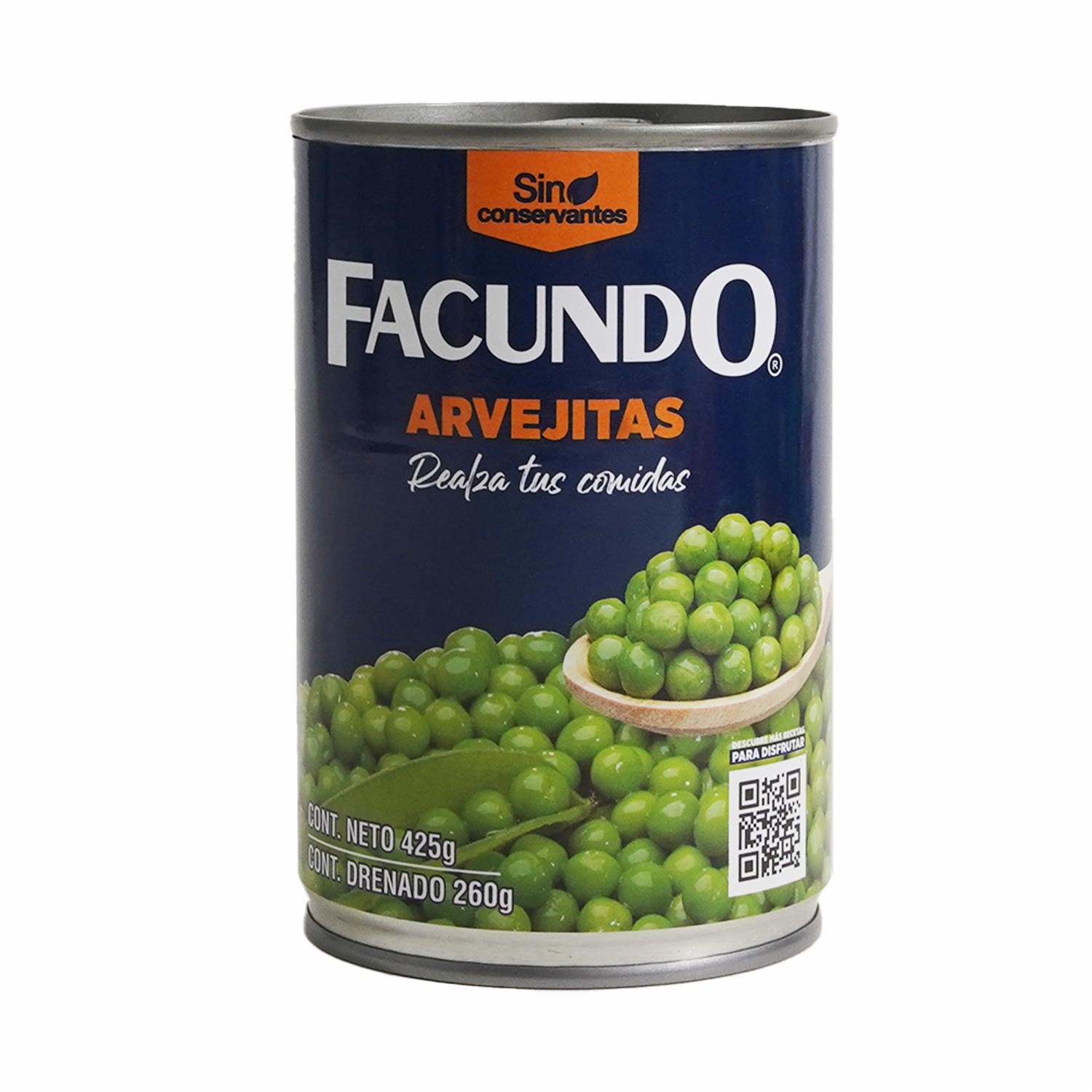 Arvejas En Lata FACUNDO 425 G