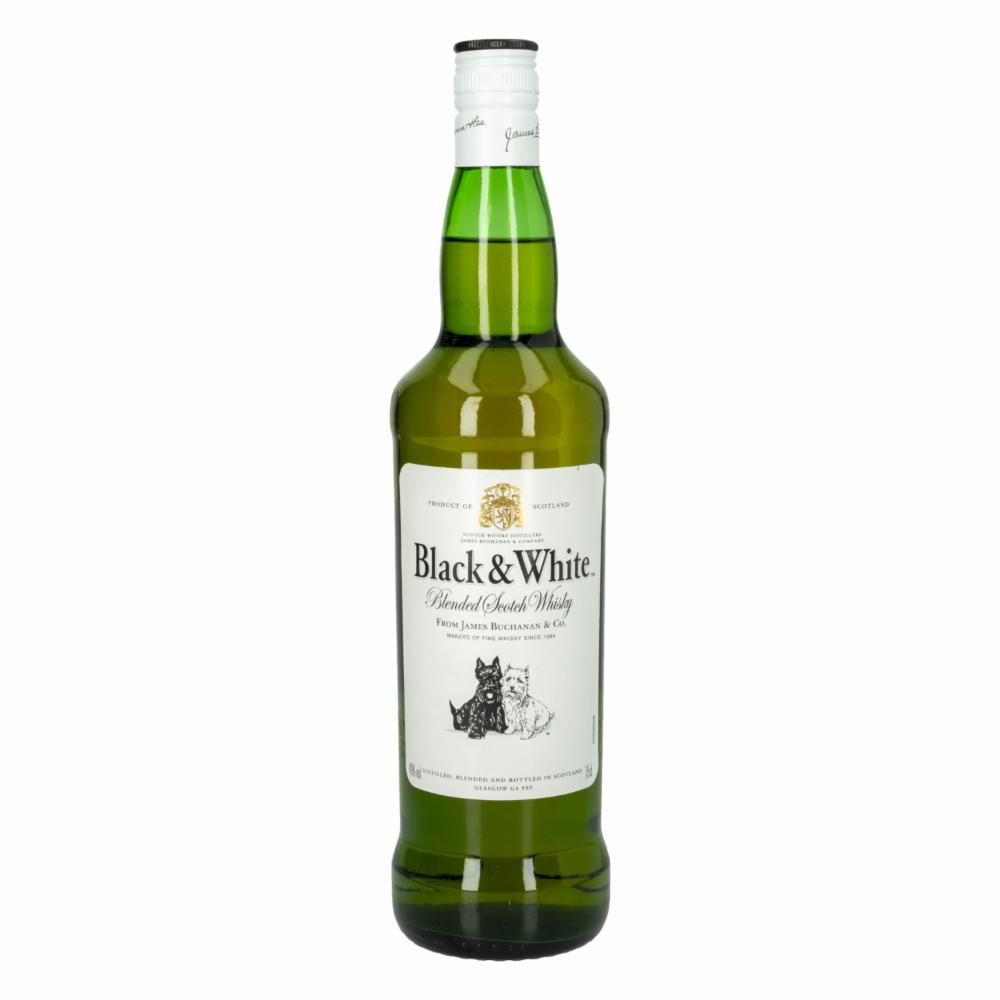 Whisky Blended Black & White Botella