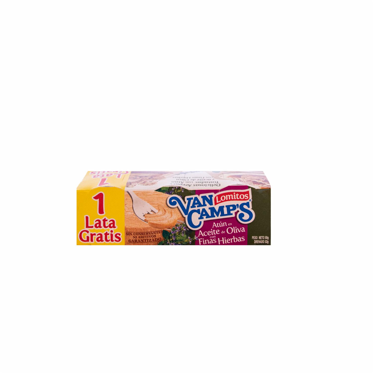 Atún Lomitos En Aceite de Oliva Finas Hierbas VAN CAMP´S 6 X 80 G