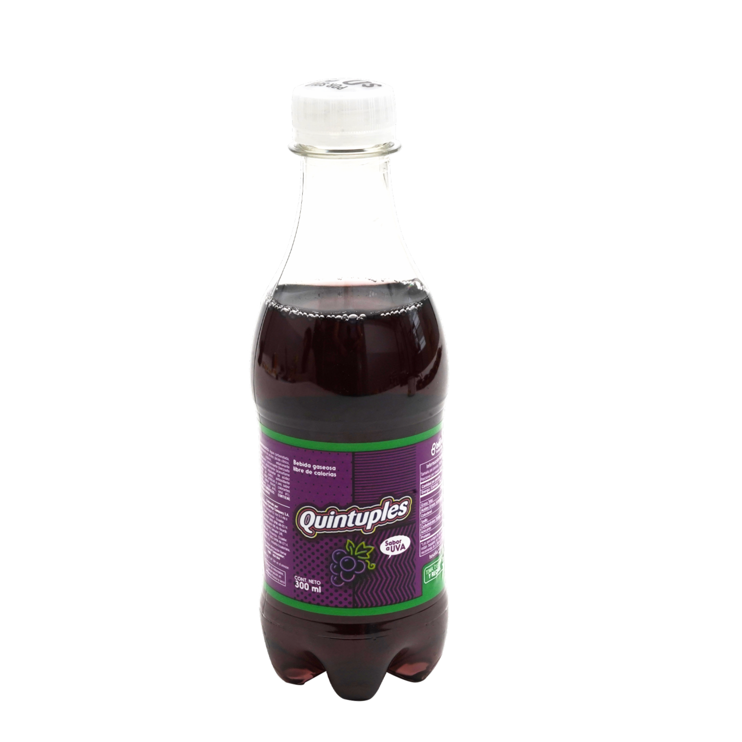 Bebida Gaseosa Sabor A Uva QUINTUPLES 300 Ml