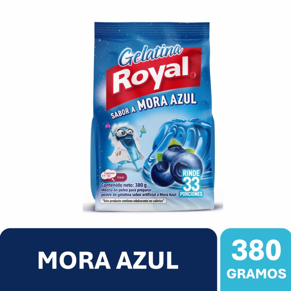 Gelatina Sabor Mora Azul ROYAL 380 G