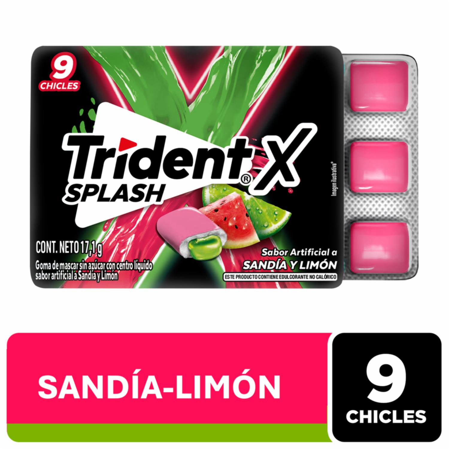 Chiles Splash Sabor Sandia Limón TRIDENT 17.10 G