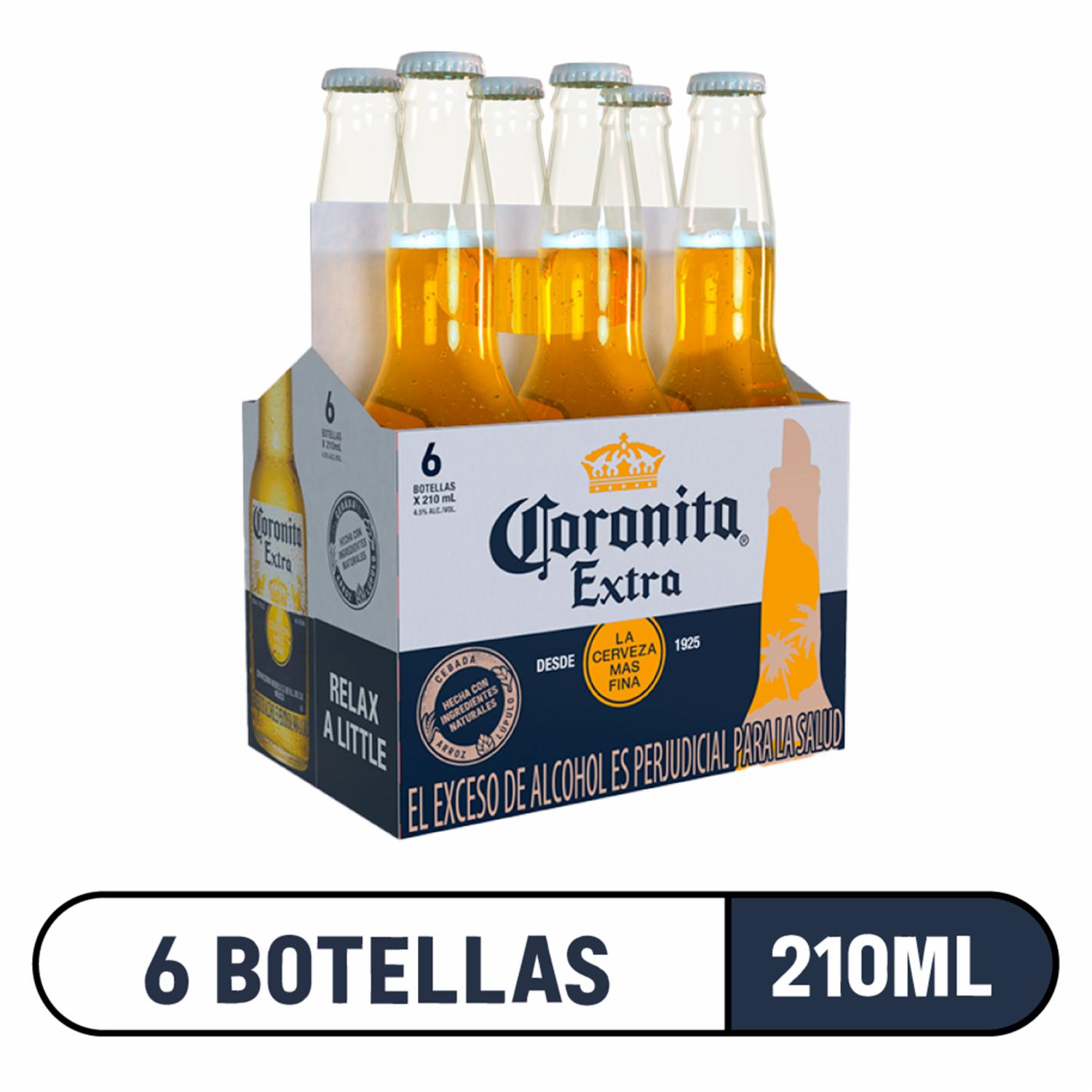 Cerveza Coronita Extra Corona 6x210 Ml