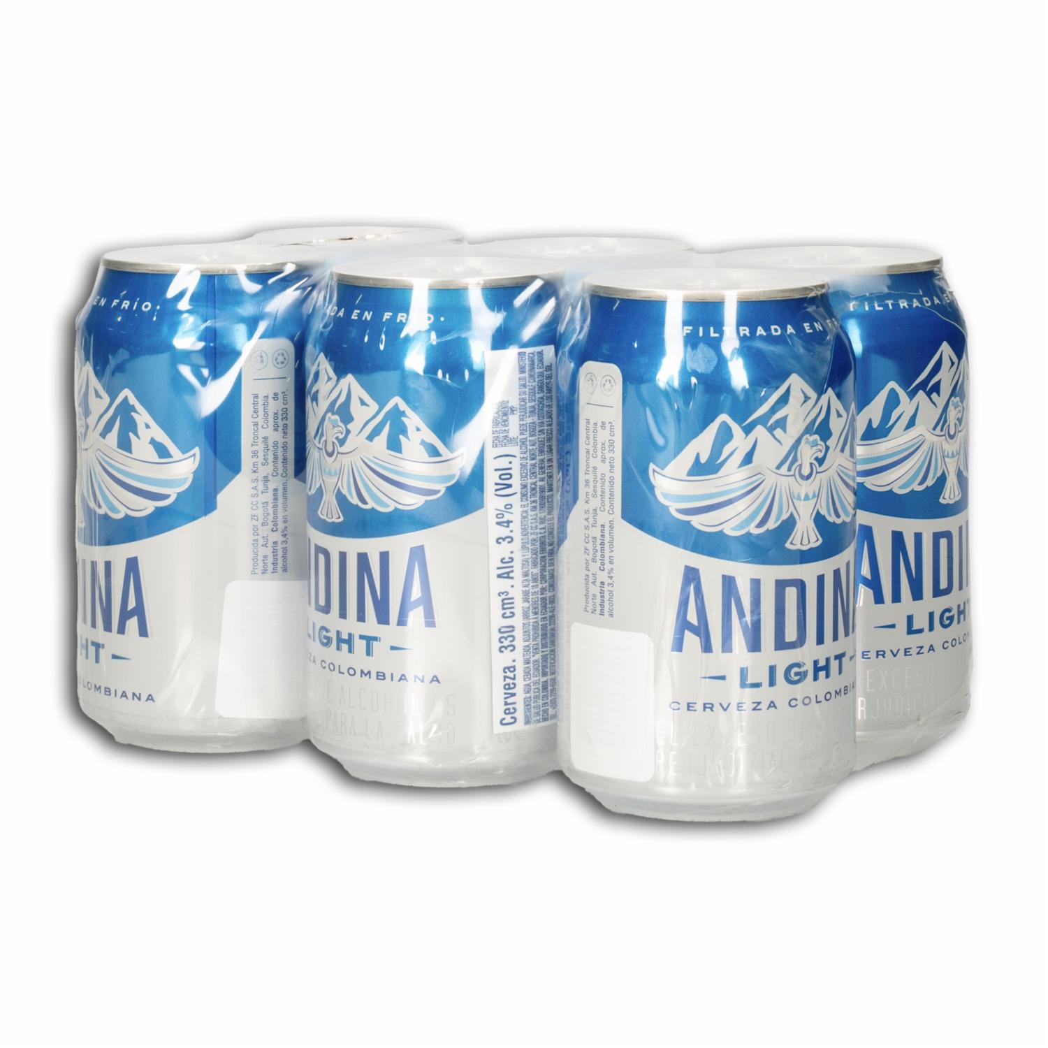 Cerveza Light Andina 6 X330 Ml