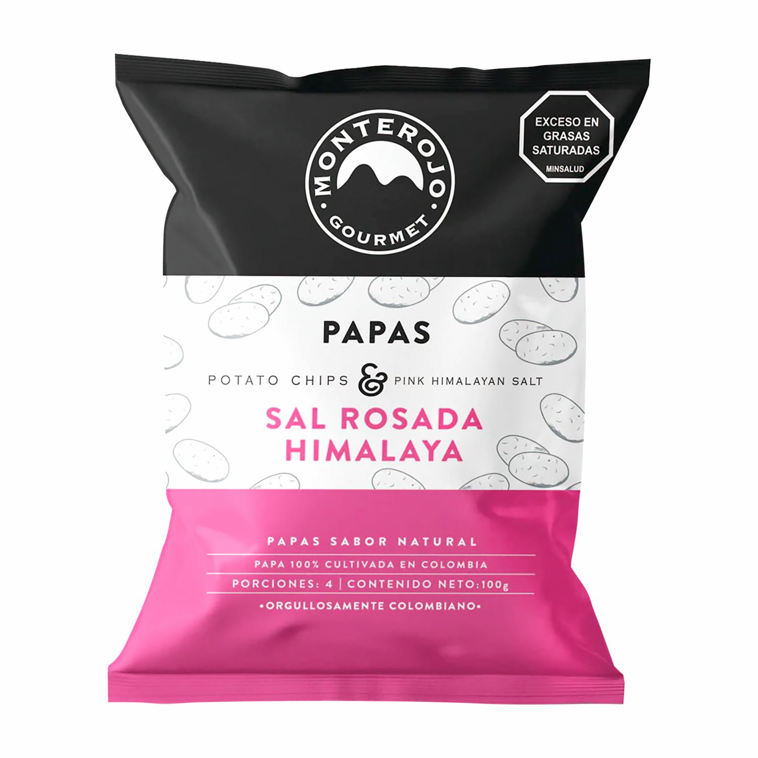Papas Fritas Con Sal Rosada MONTE ROJO 100 G