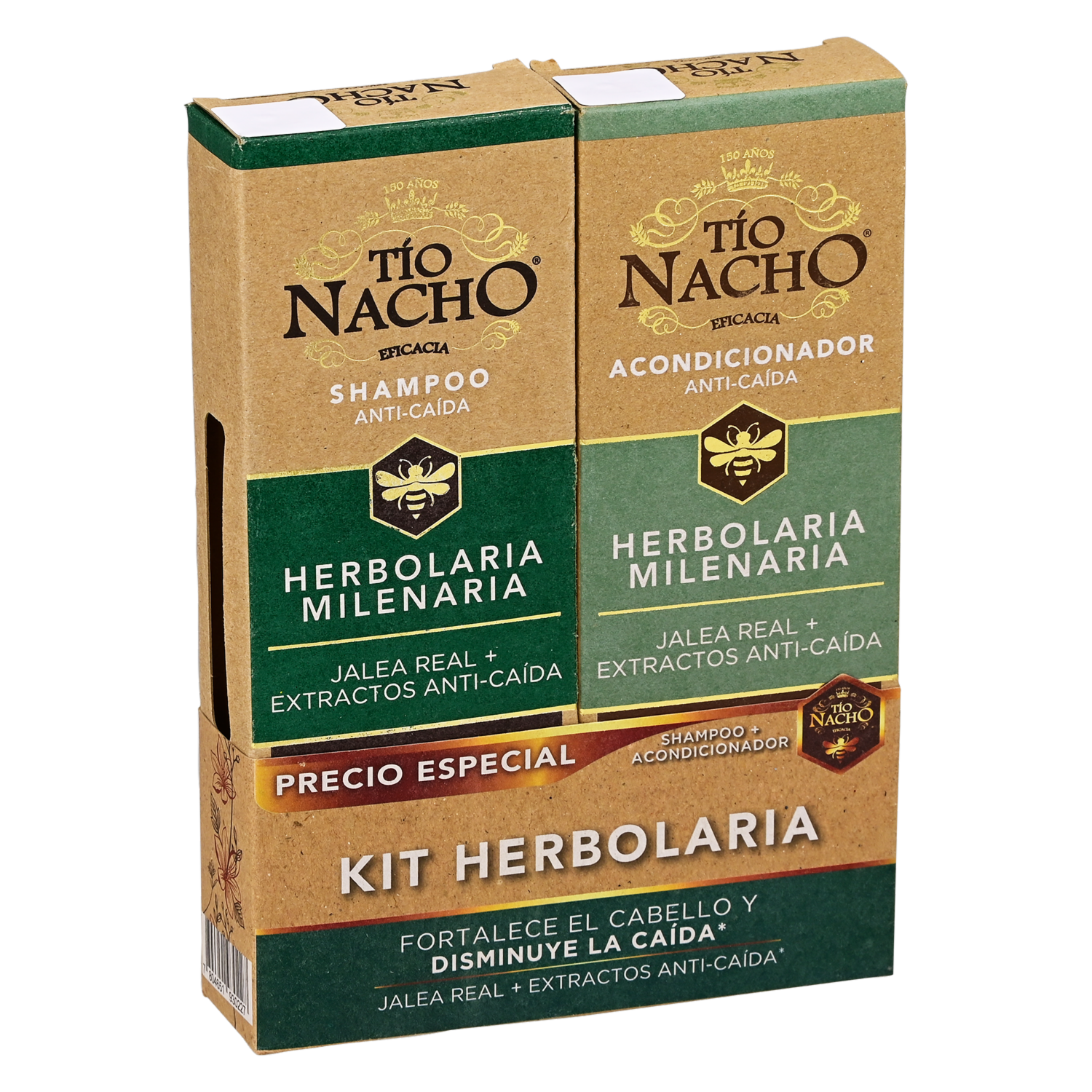 Shampoo Y Acondicionador Herbolaria Milenaria TÍO NACHO 850 Ml
