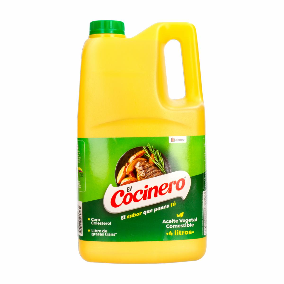 Aceite Vegetal Comestible EL COCINERO 4000 Ml