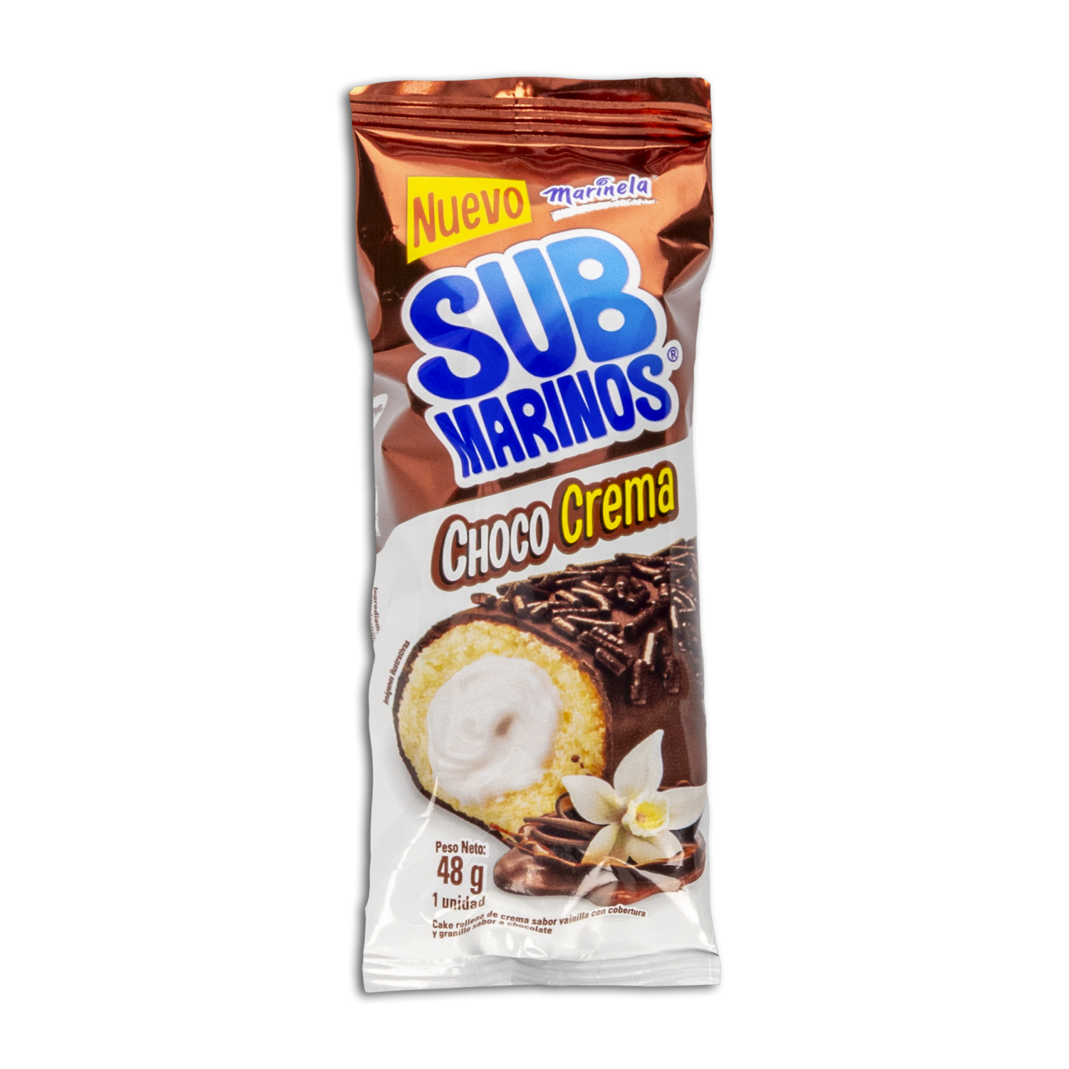 Submarinos Choco Crema MARINELA 48 G