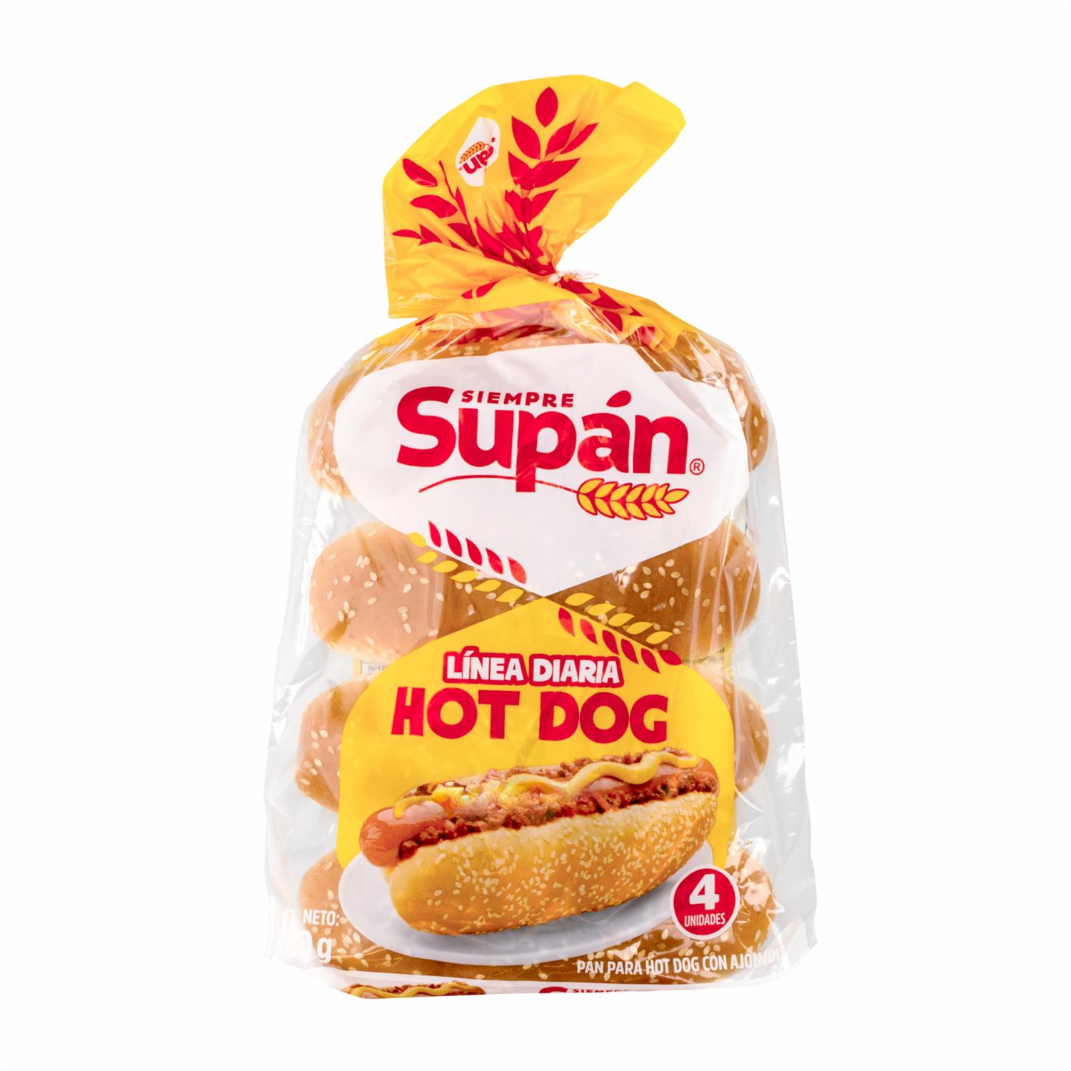 Pan Para Hot Dog Con Ajonjolí Línea Diaria SupÁn 160 G