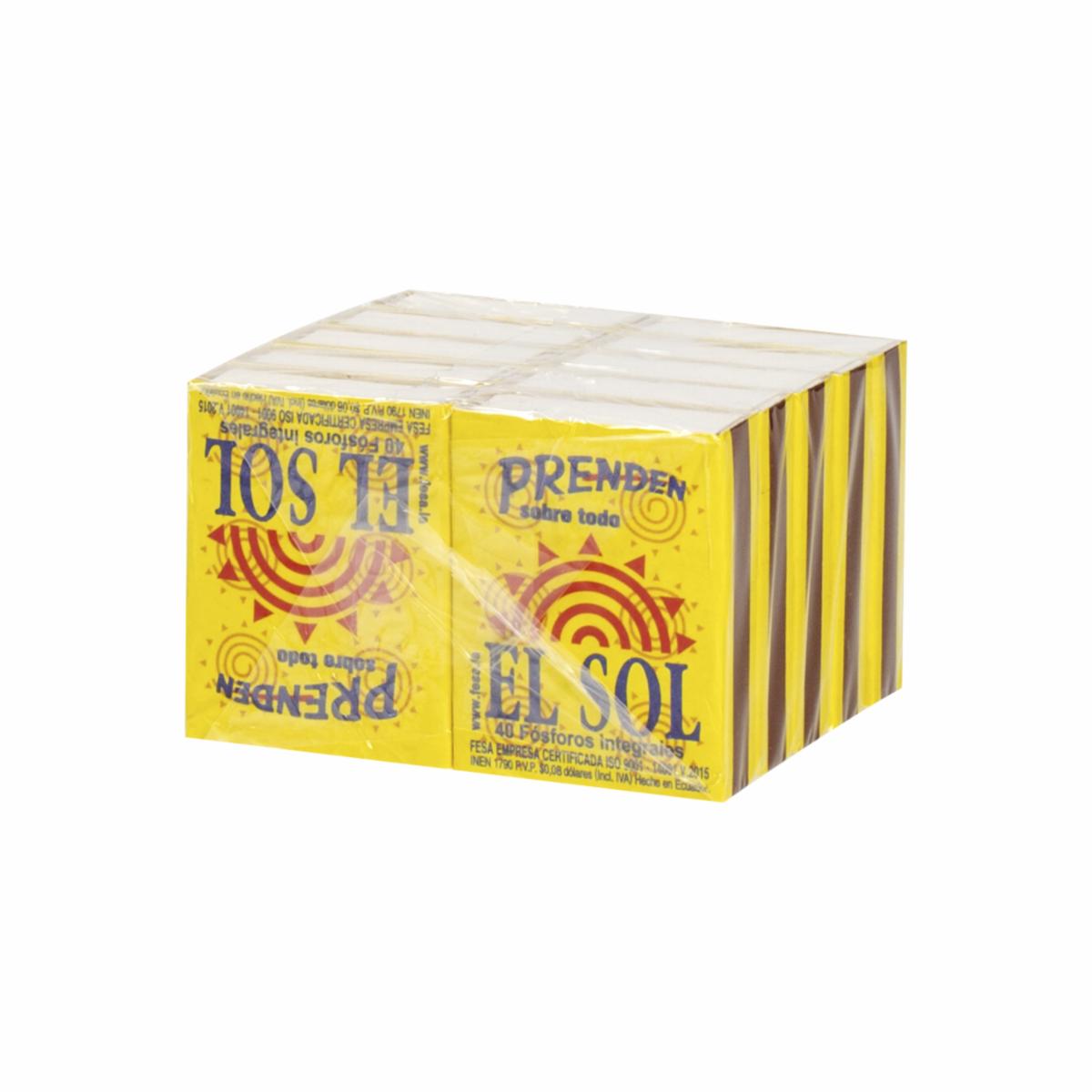 Fósforos Integrales En Paquete EL SOL X 10 Uds