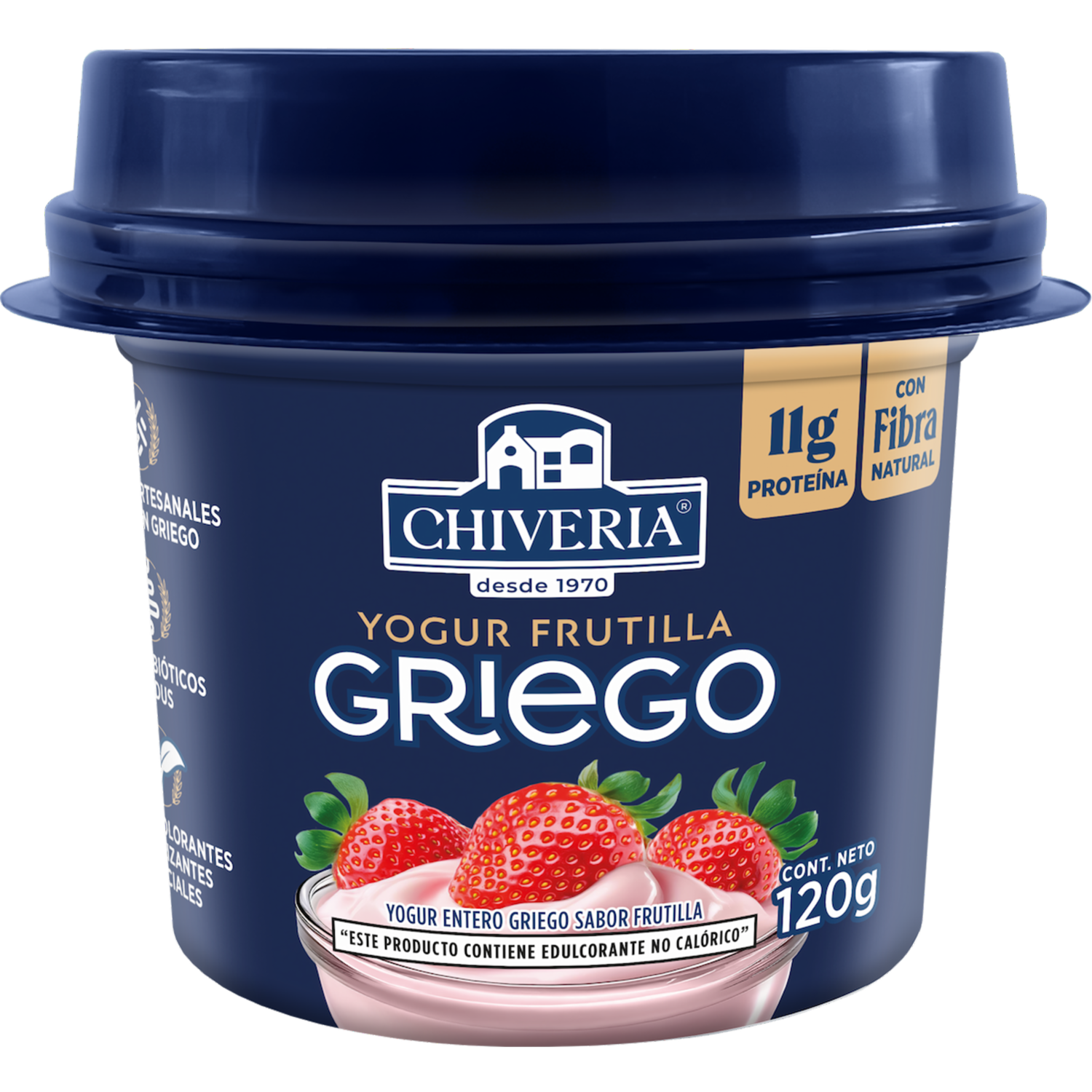 Yogurt Griego Frutilla CHIVERIA 120 G