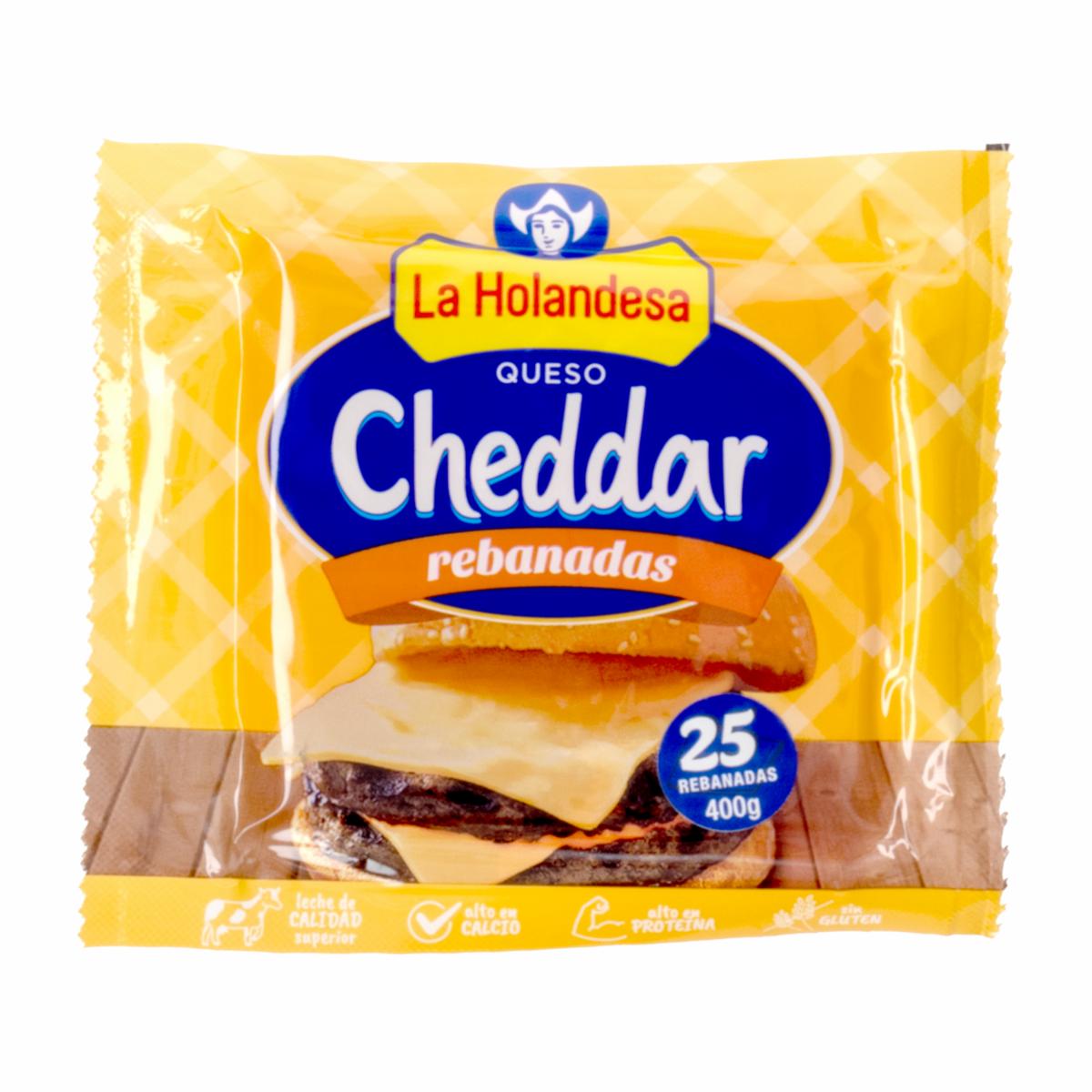Queso Cheddar Rebanado LA HOLANDESA 400 G