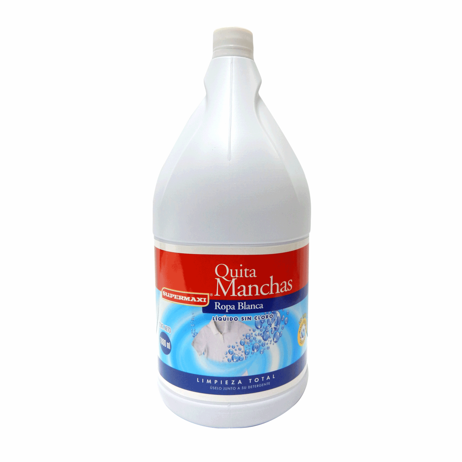 Quita Manchas Líquido Sin Cloro Para Ropa Blanca SUPERMAXI 1800 Ml