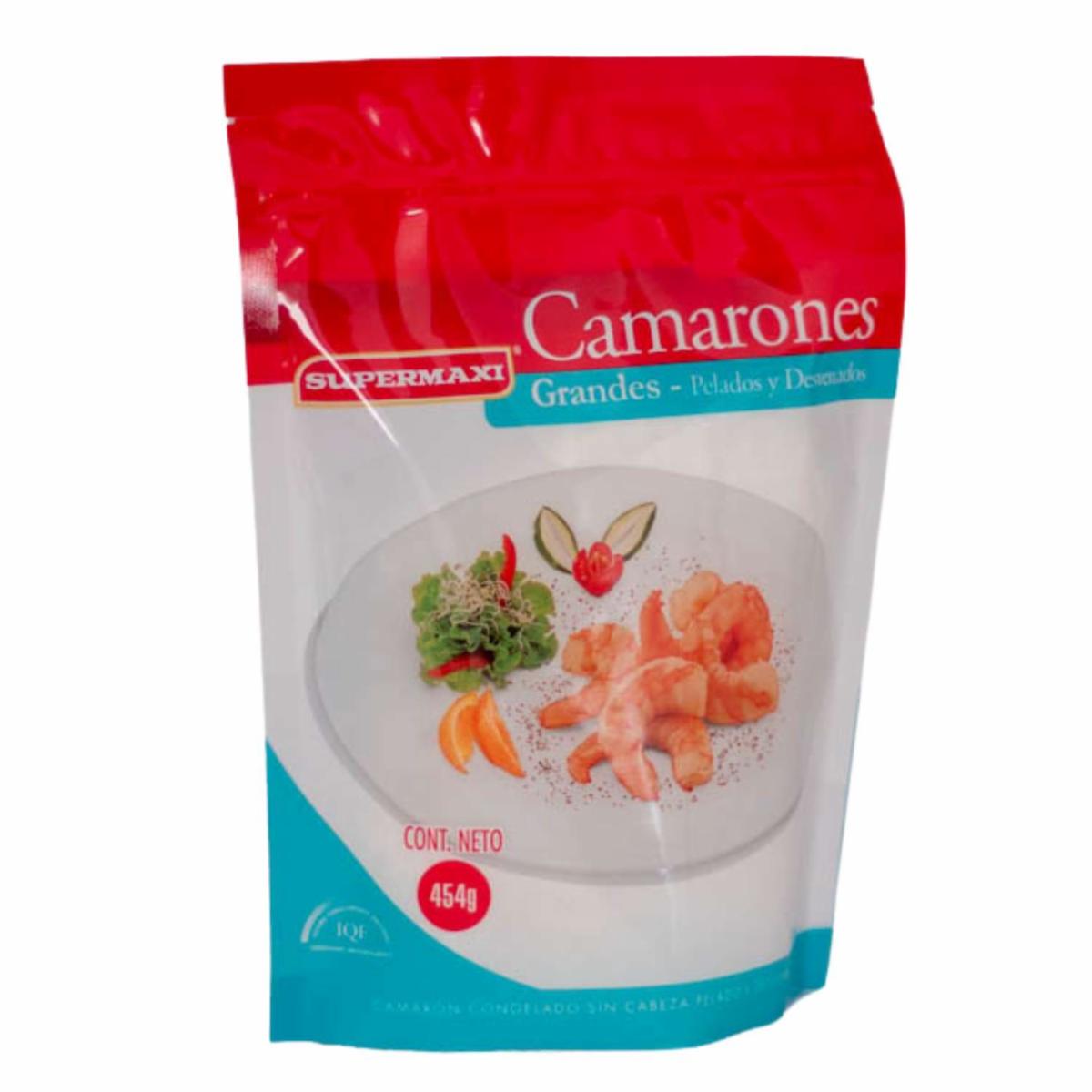 Camarones Pelados Y Desvenados Grandes SUPERMAXI 454 G